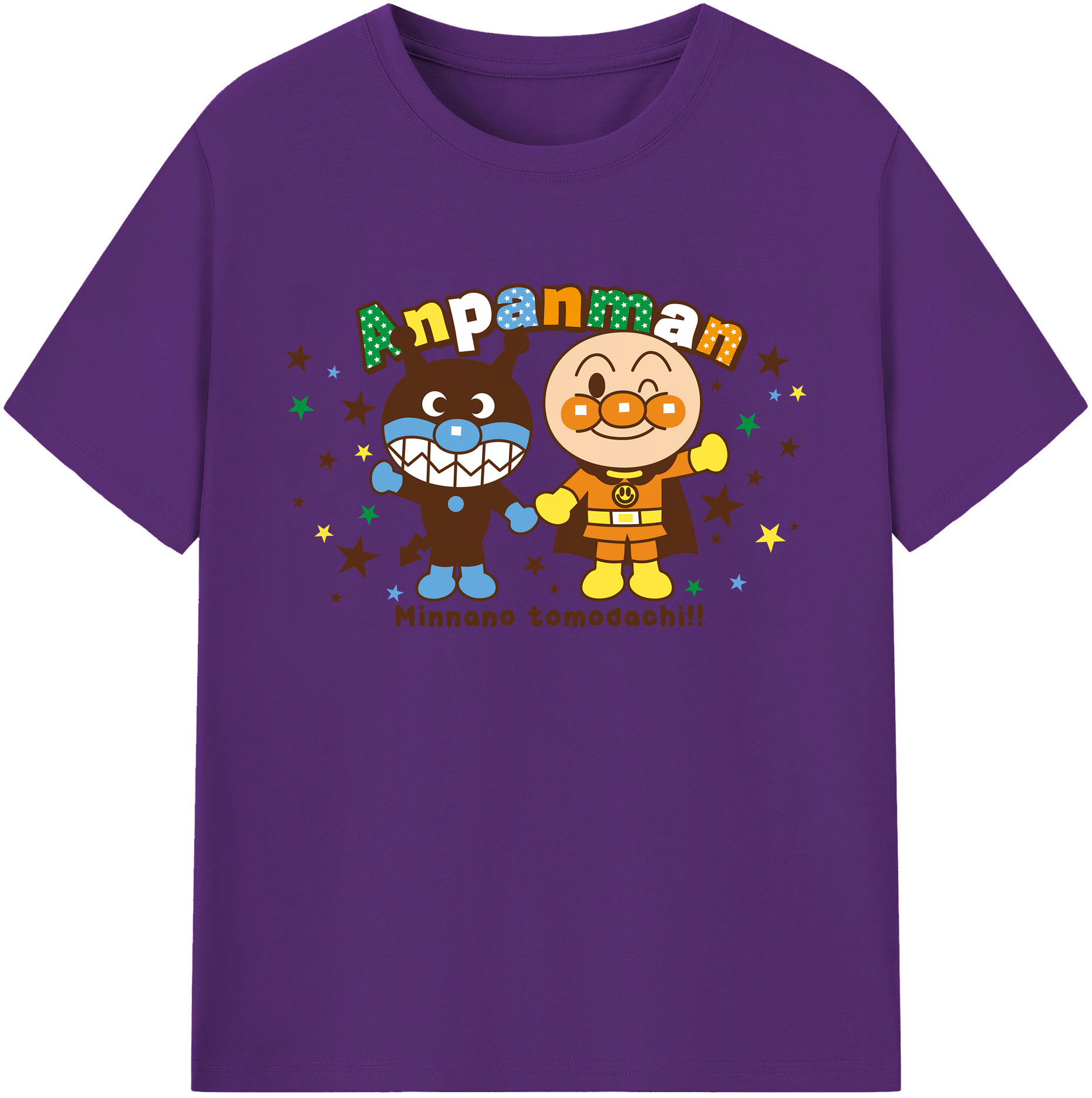 （画像用） アンパンマン Anpanman 綿100％ メンズ半袖Tシャツ｜肌触りやわらか＆通気性