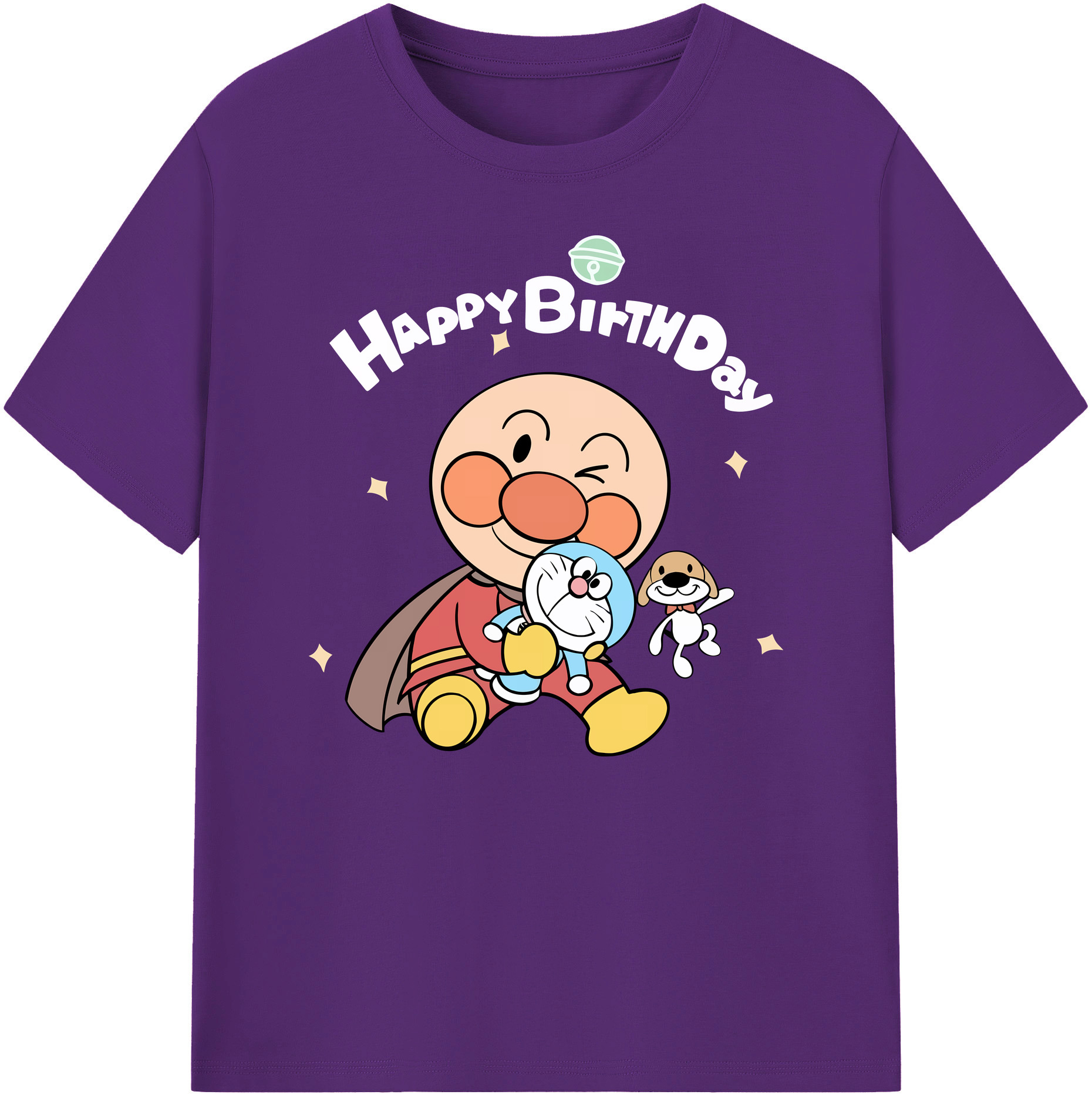 （画像用） アンパンマン Anpanman 綿100％ メンズ半袖Tシャツ｜肌触りやわらか＆通気性