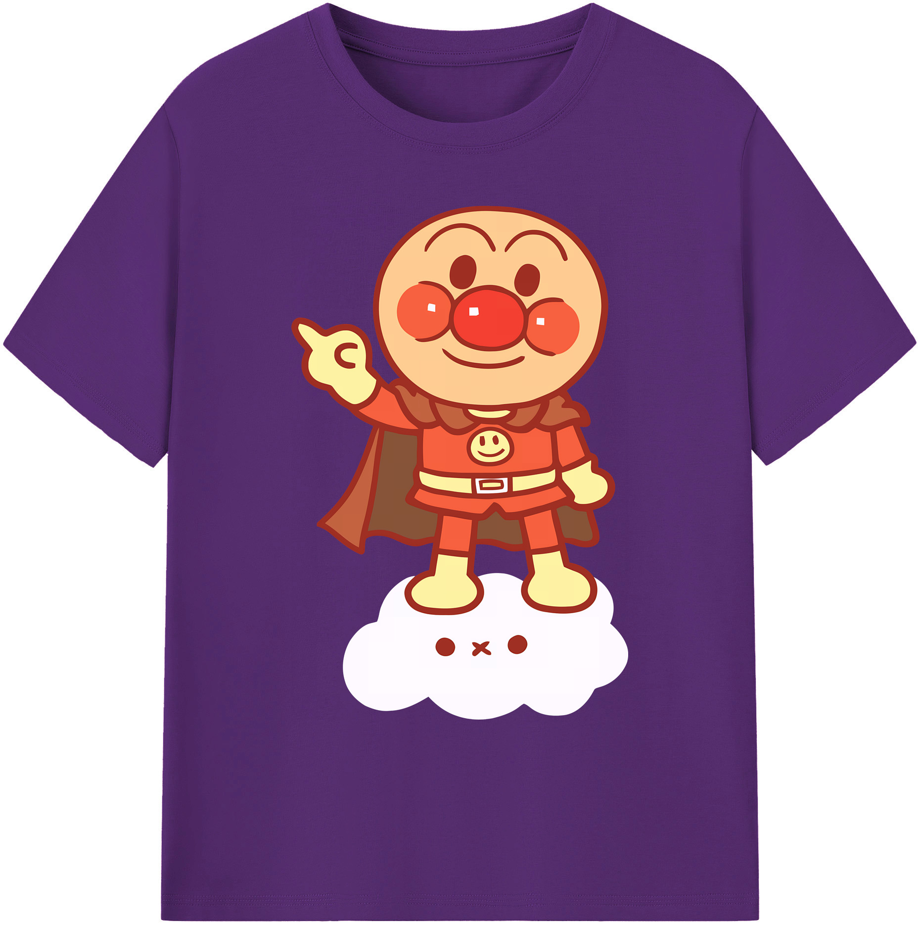 （画像用） アンパンマン Anpanman 綿100％ メンズ半袖Tシャツ｜肌触りやわらか＆通気性