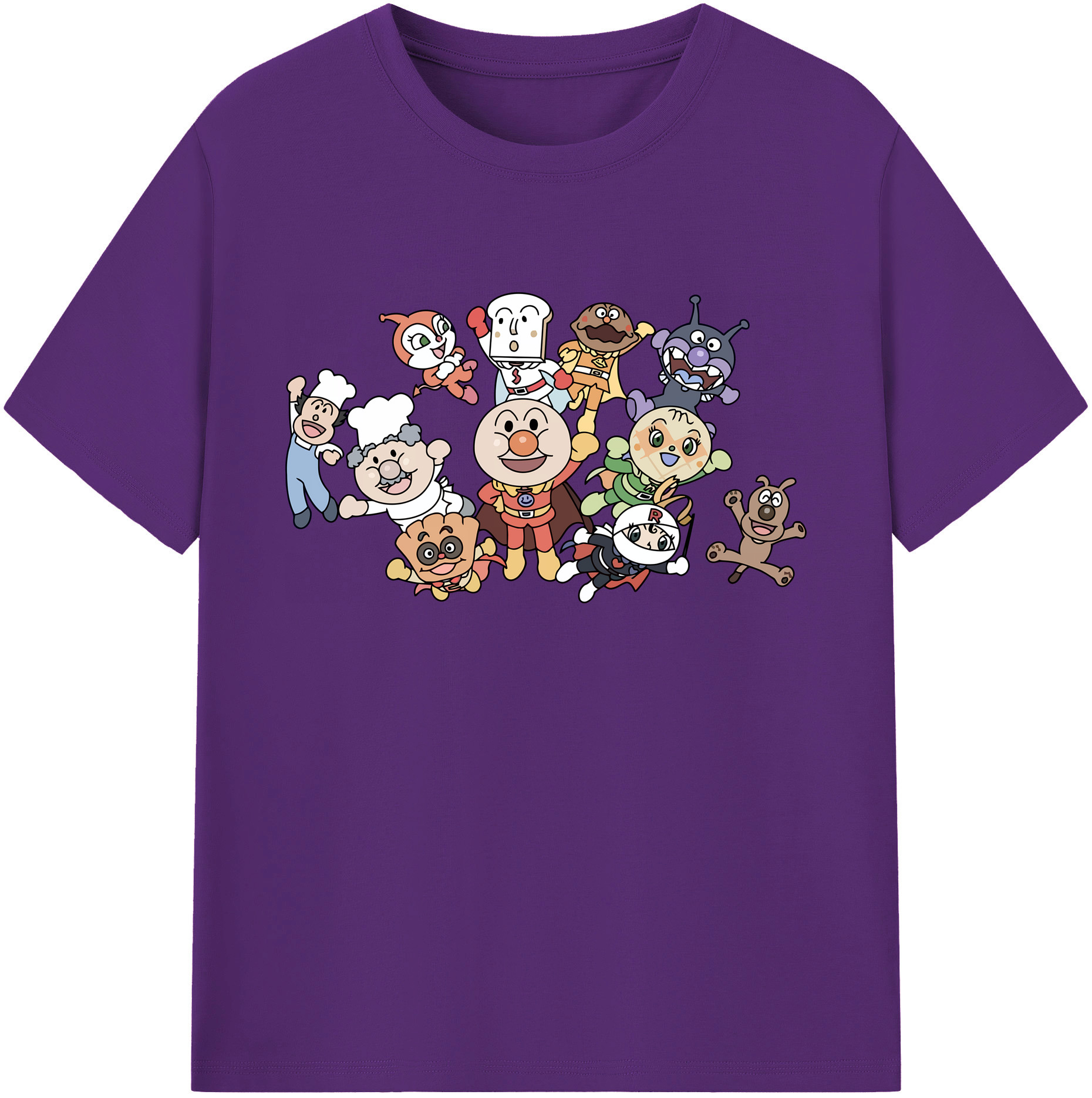 （画像用） アンパンマン Anpanman 綿100％ メンズ半袖Tシャツ｜肌触りやわらか＆通気性