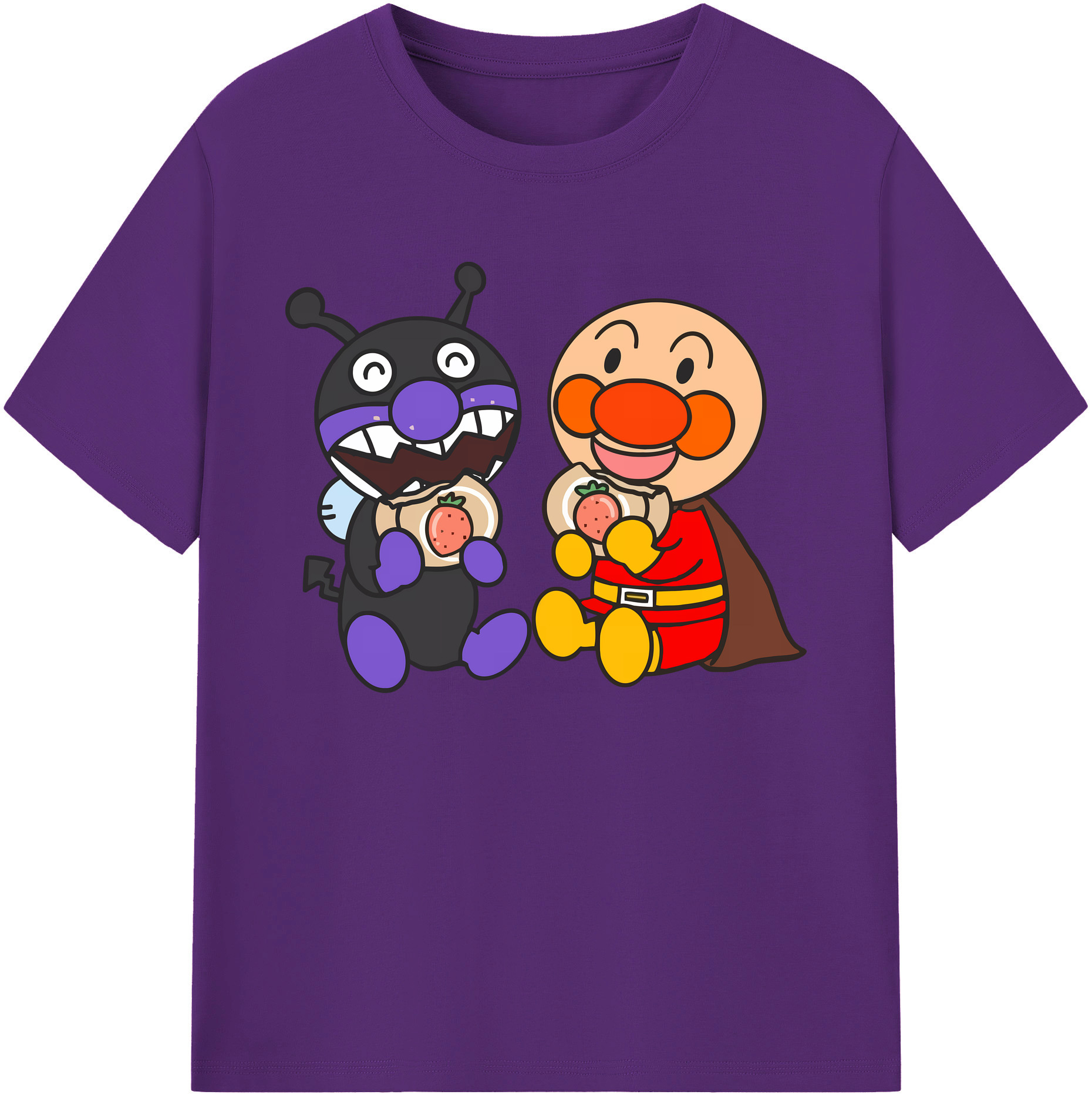 （画像用） アンパンマン Anpanman 綿100％ メンズ半袖Tシャツ｜肌触りやわらか＆通気性