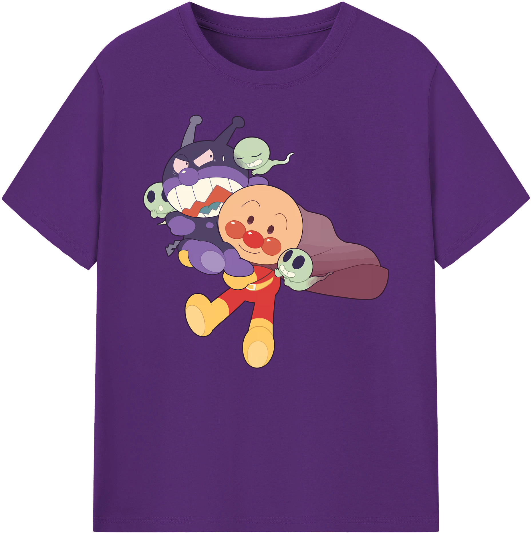 （画像用） アンパンマン Anpanman 綿100％ メンズ半袖Tシャツ｜肌触りやわらか＆通気性