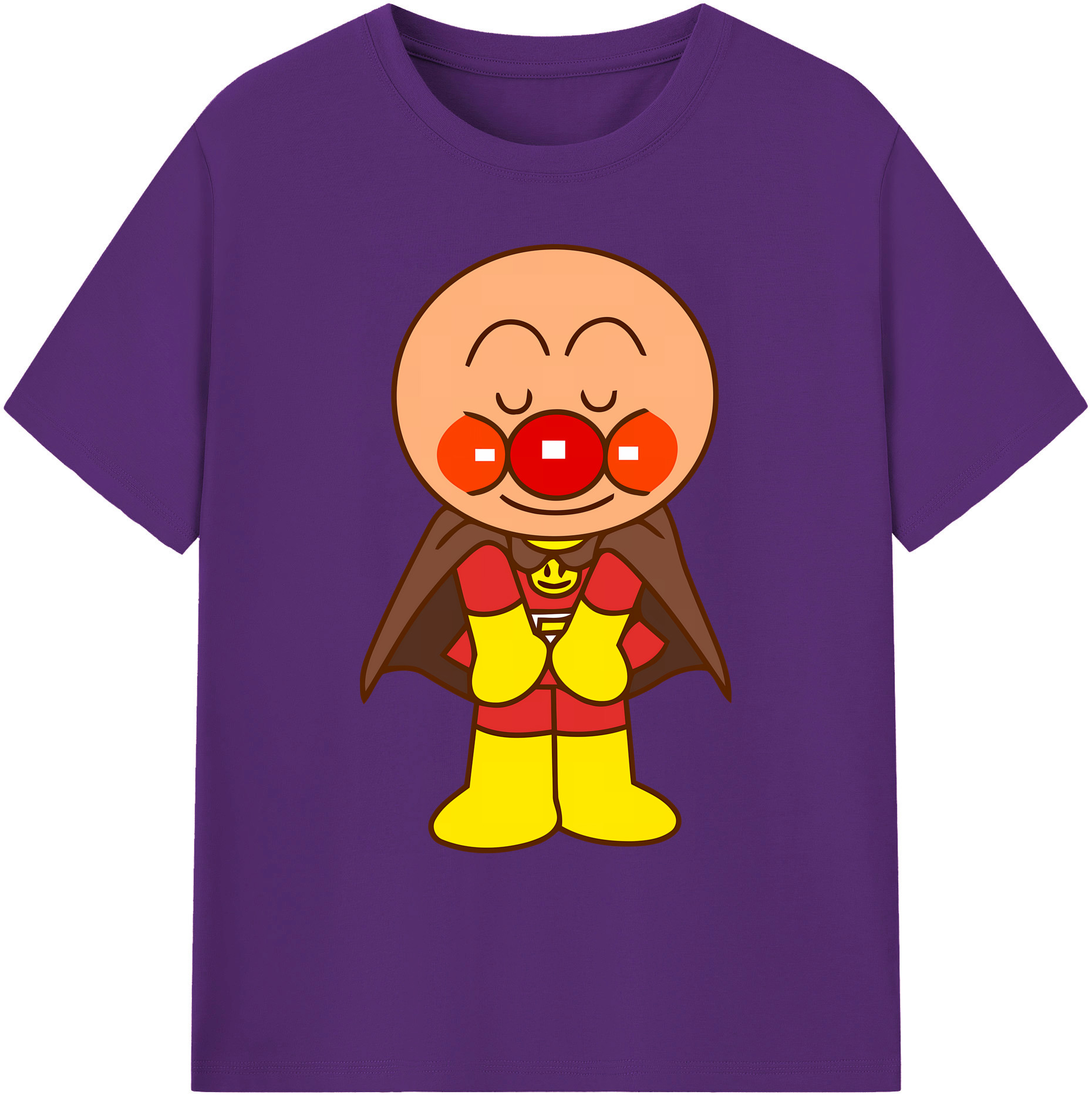 （画像用） アンパンマン Anpanman 綿100％ メンズ半袖Tシャツ｜肌触りやわらか＆通気性