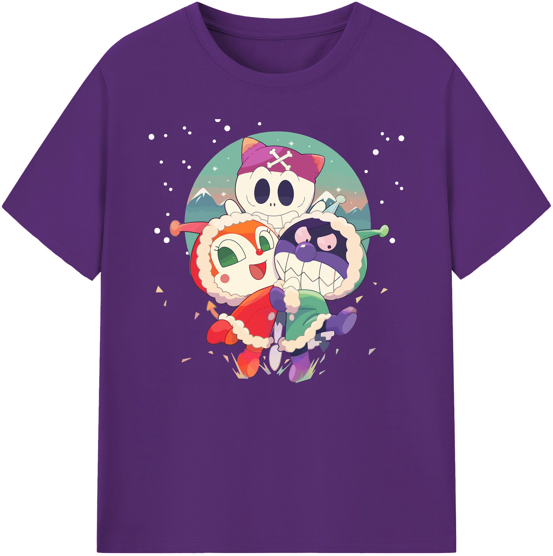 （画像用） アンパンマン Anpanman 綿100％ メンズ半袖Tシャツ｜肌触りやわらか＆通気性