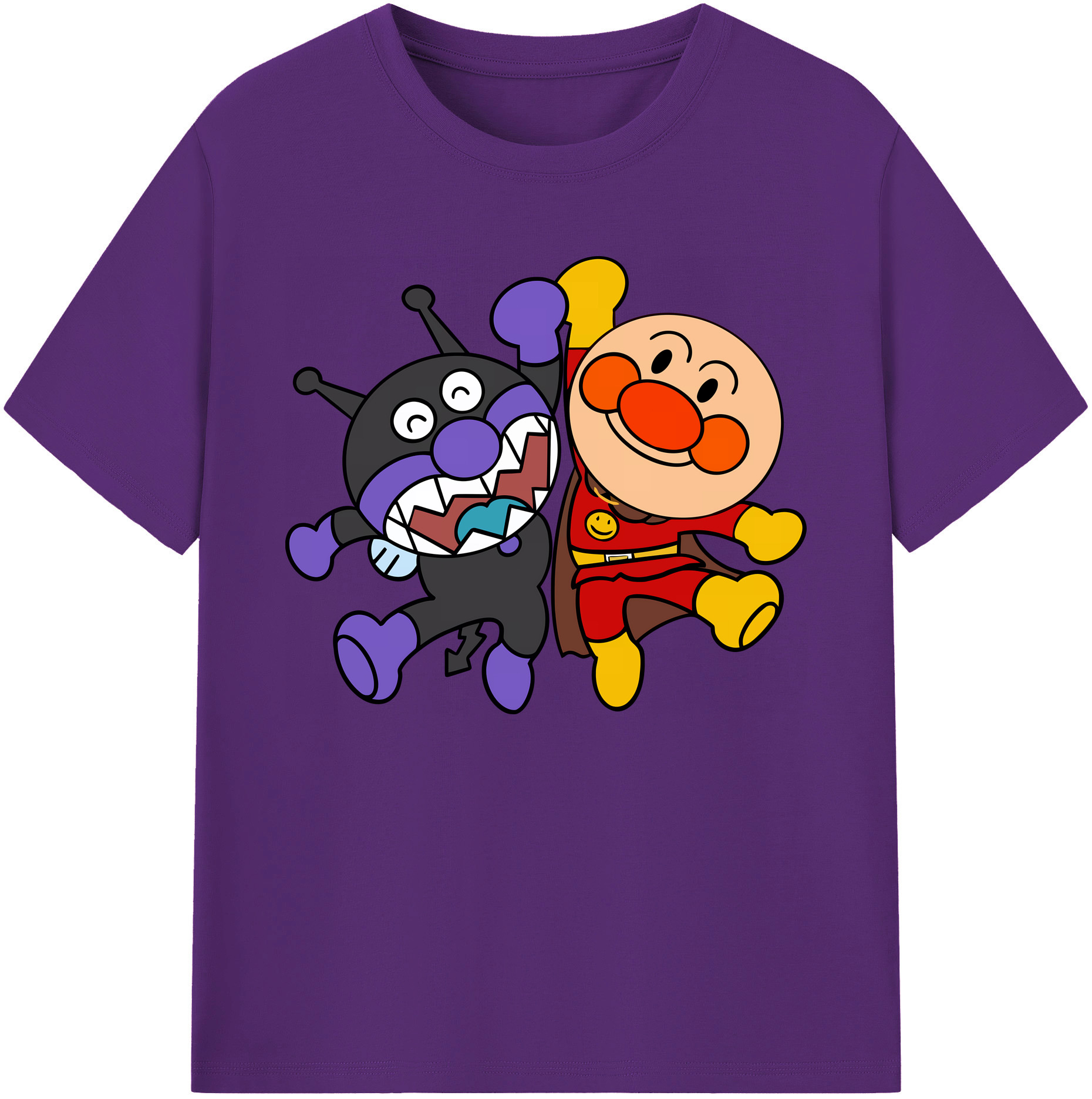 （画像用） アンパンマン Anpanman 綿100％ メンズ半袖Tシャツ｜肌触りやわらか＆通気性