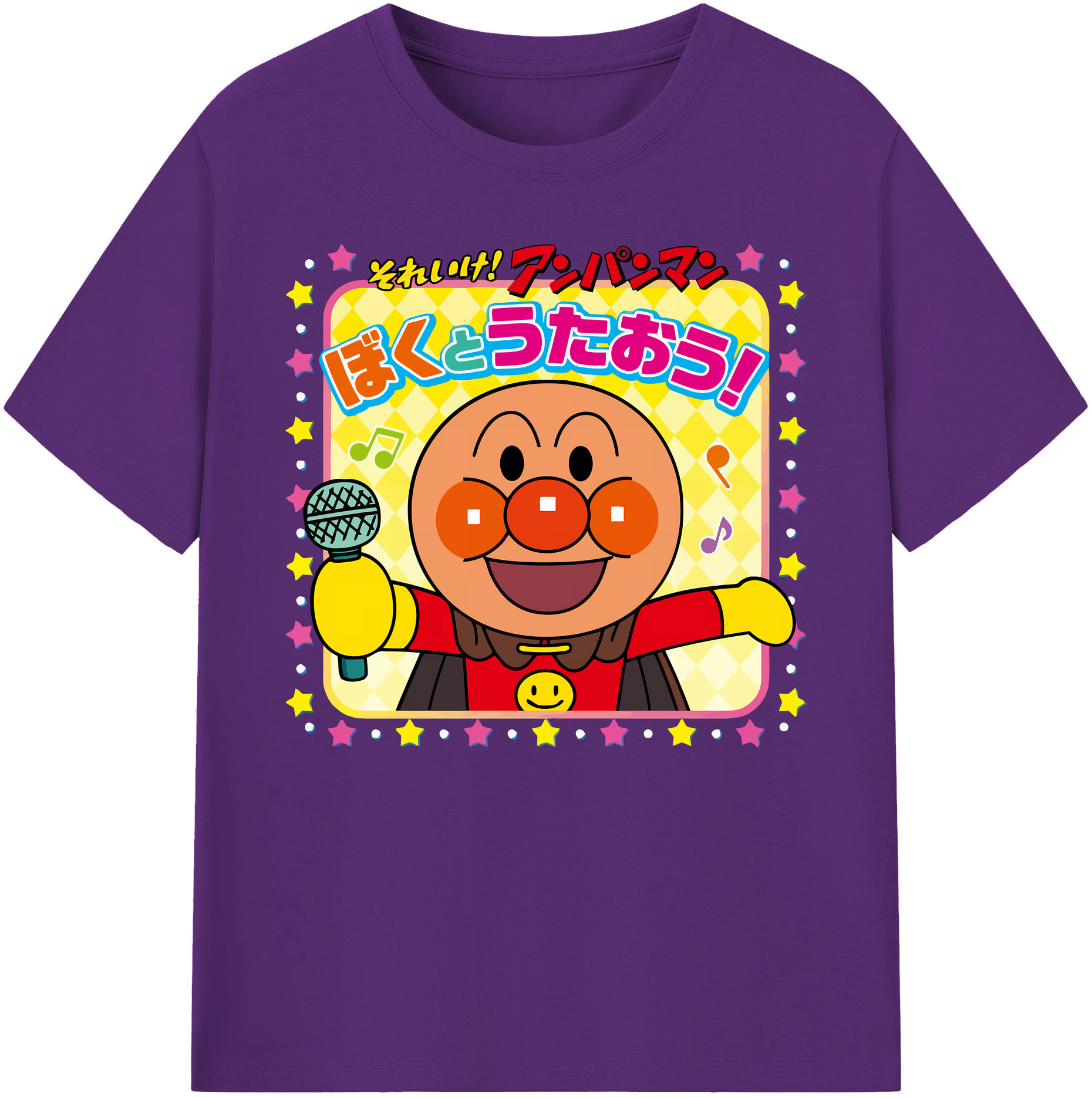 （画像用） アンパンマン Anpanman 綿100％ メンズ半袖Tシャツ｜肌触りやわらか＆通気性
