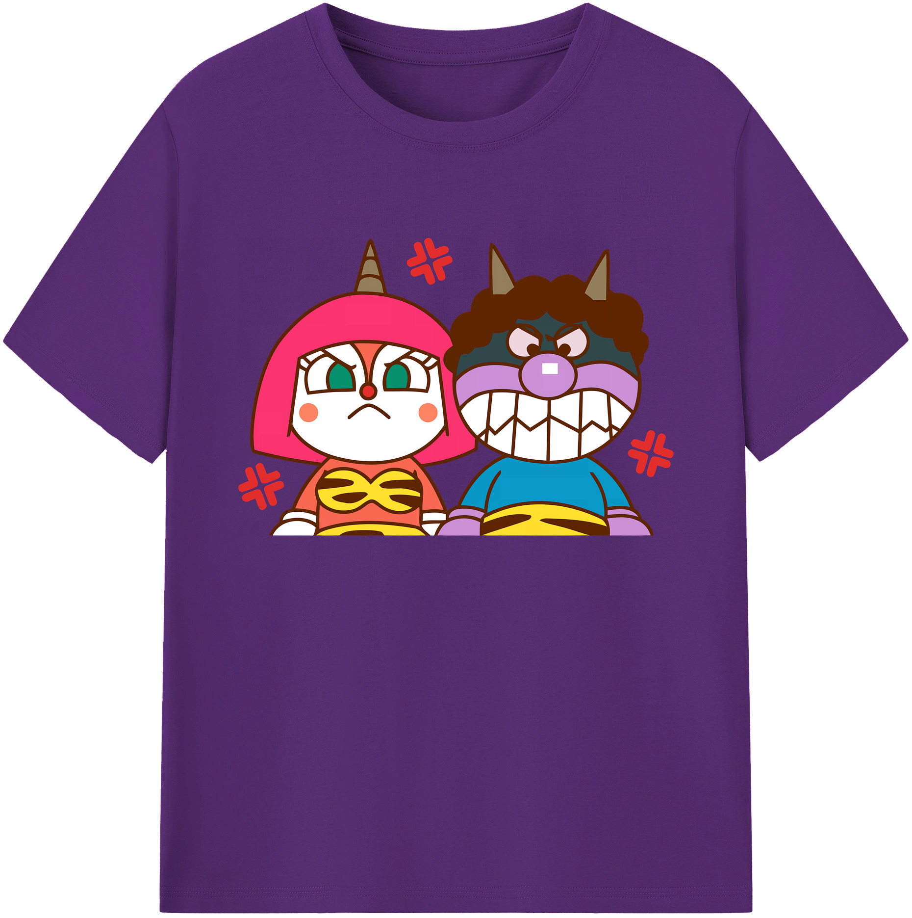 （画像用） アンパンマン Anpanman 綿100％ メンズ半袖Tシャツ｜肌触りやわらか＆通気性