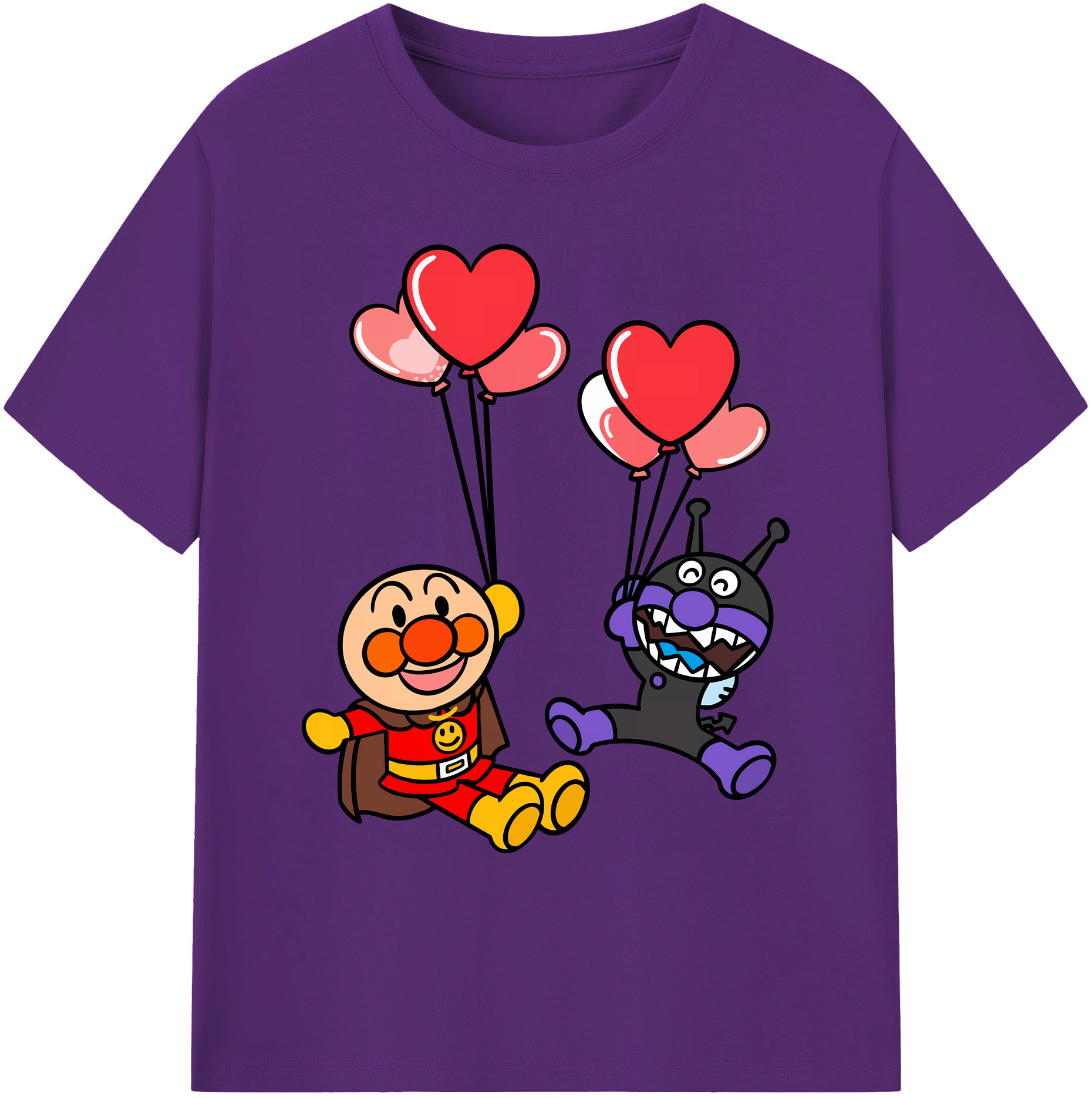 （画像用） アンパンマン Anpanman 綿100％ メンズ半袖Tシャツ｜肌触りやわらか＆通気性