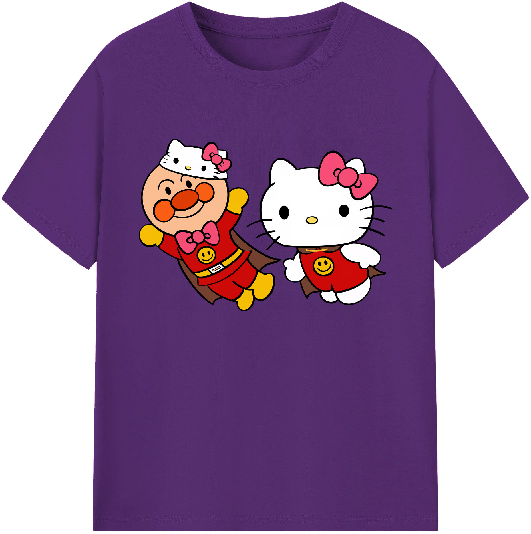（画像用） アンパンマン Anpanman 綿100％ メンズ半袖Tシャツ｜肌触りやわらか＆通気性