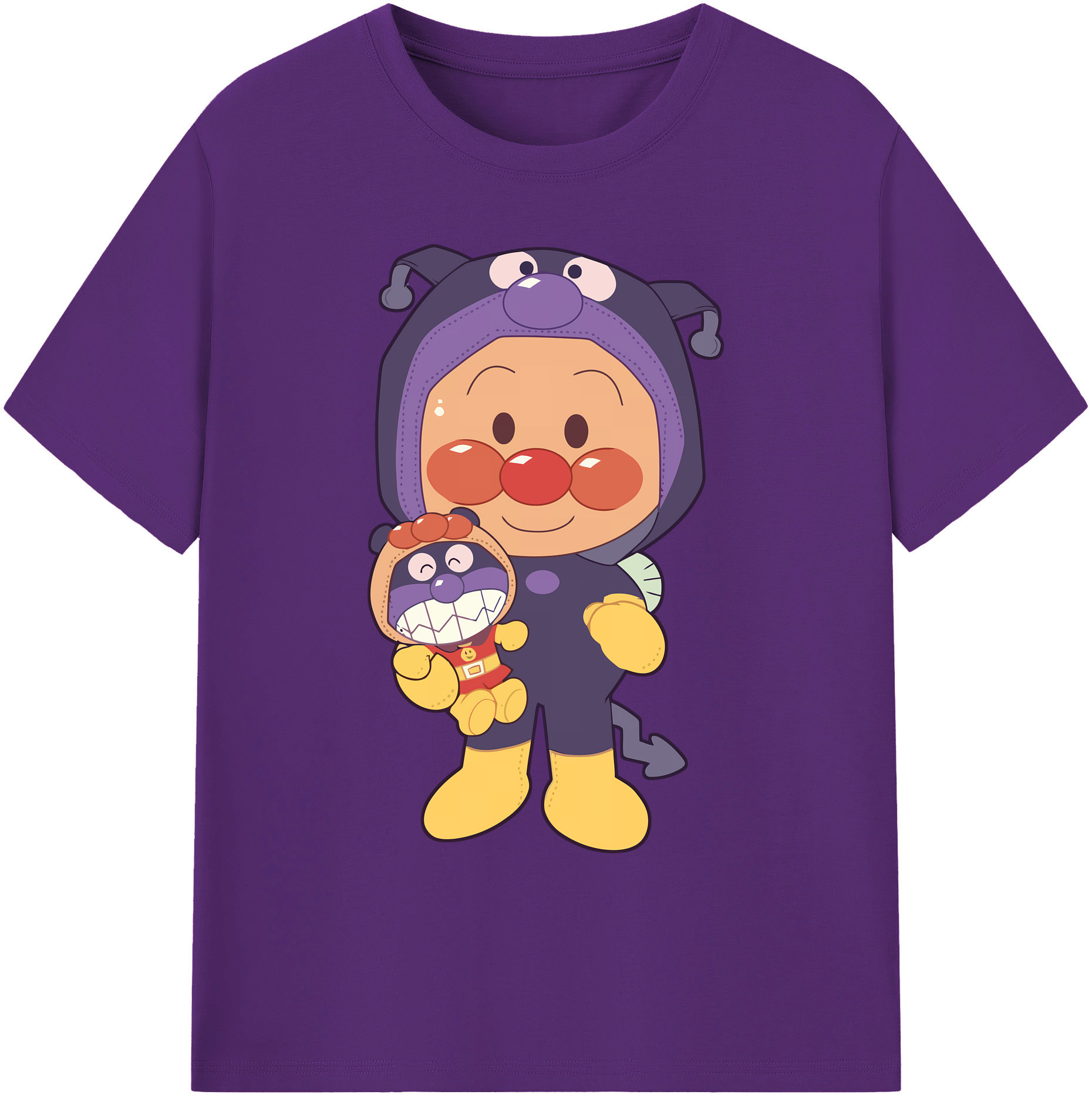 （画像用） アンパンマン Anpanman 綿100％ メンズ半袖Tシャツ｜肌触りやわらか＆通気性