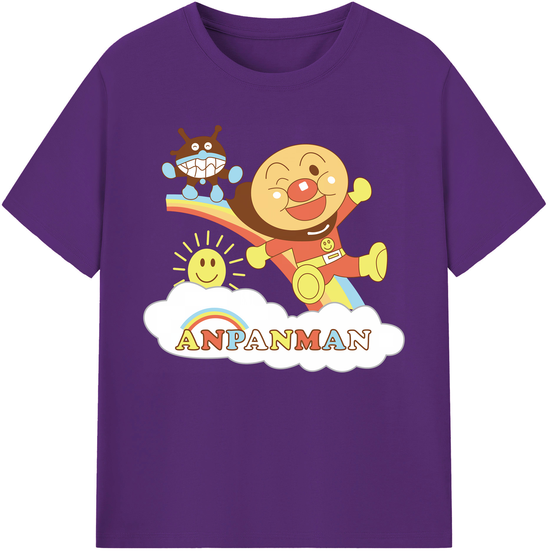 （画像用） アンパンマン Anpanman 綿100％ メンズ半袖Tシャツ｜肌触りやわらか＆通気性