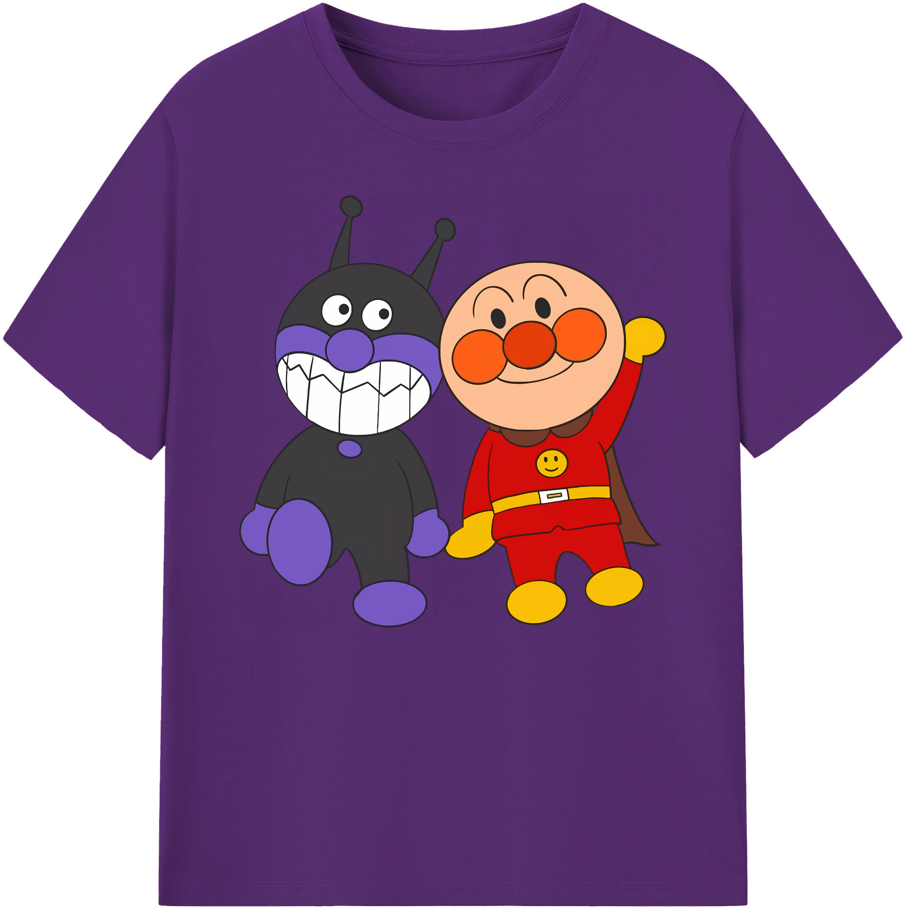（画像用） アンパンマン Anpanman 綿100％ メンズ半袖Tシャツ｜肌触りやわらか＆通気性