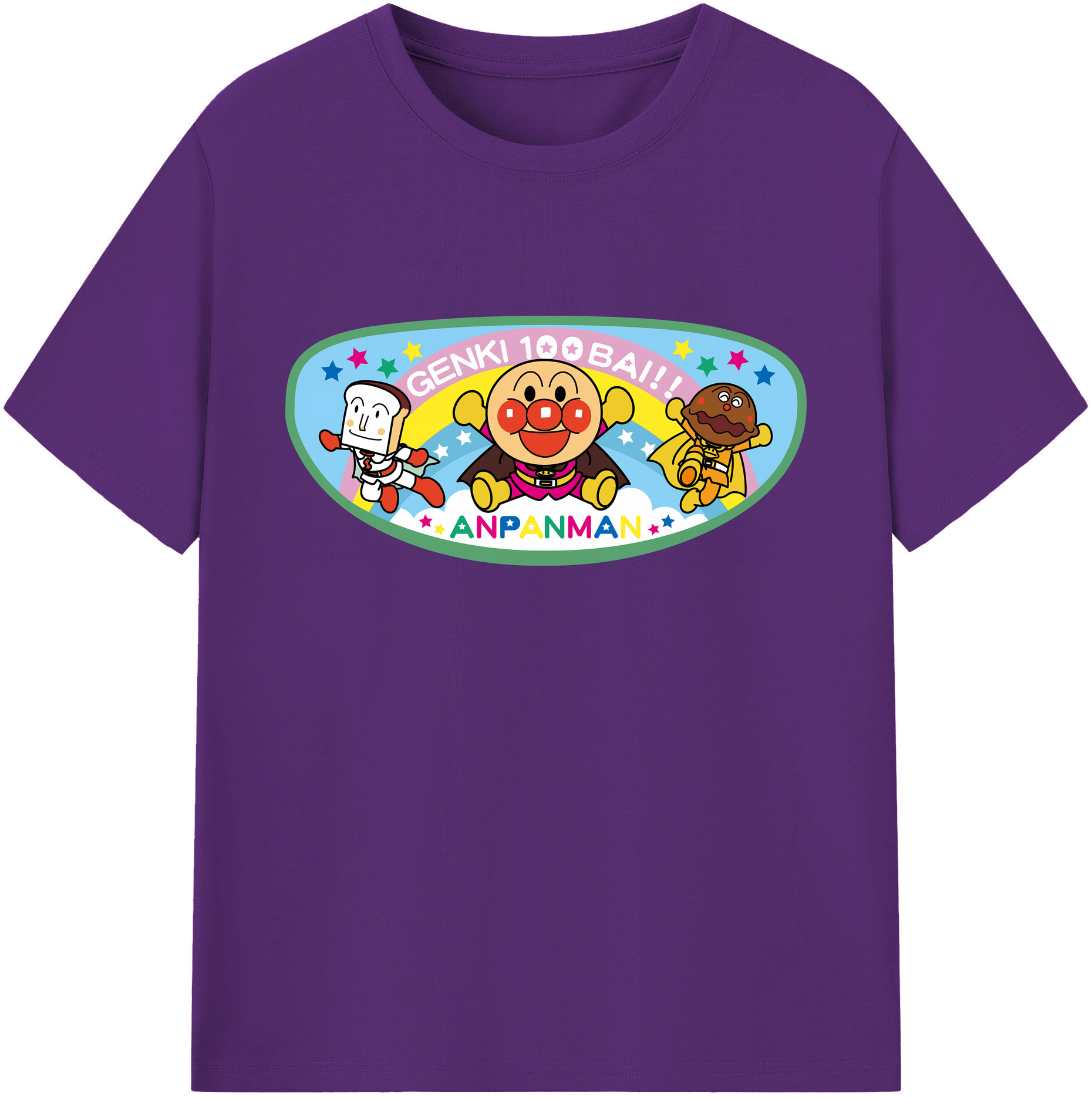 （画像用） アンパンマン Anpanman 綿100％ メンズ半袖Tシャツ｜肌触りやわらか＆通気性