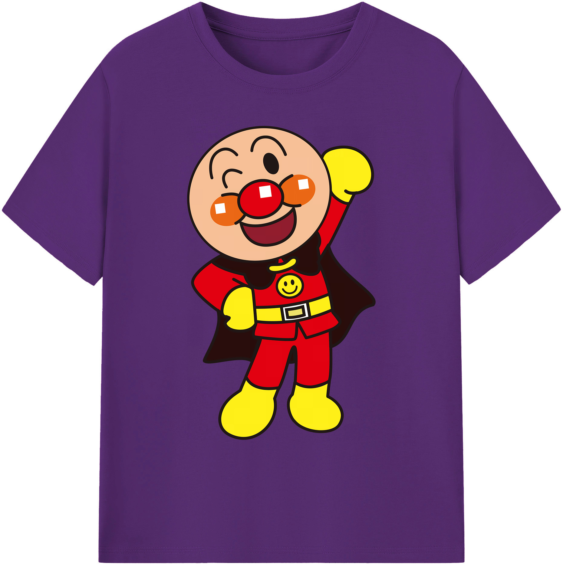 （画像用） アンパンマン Anpanman 綿100％ メンズ半袖Tシャツ｜肌触りやわらか＆通気性