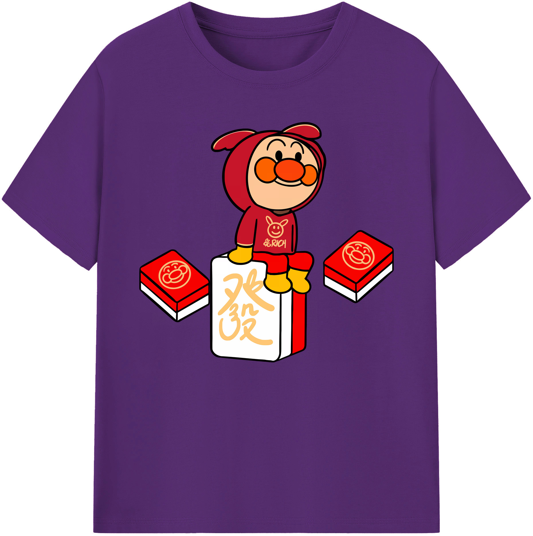 （画像用） アンパンマン Anpanman 綿100％ メンズ半袖Tシャツ｜肌触りやわらか＆通気性