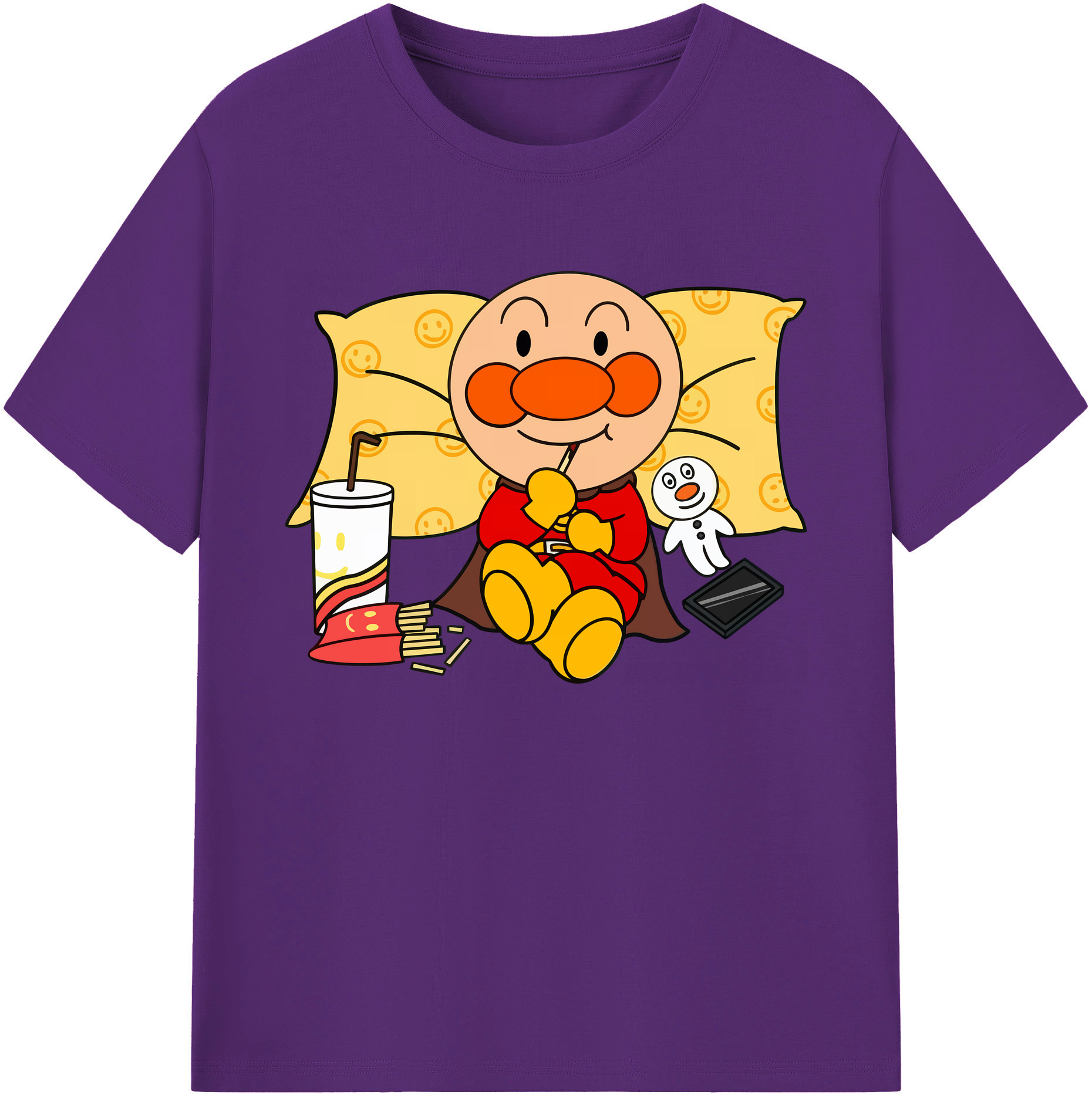 （画像用） アンパンマン Anpanman 綿100％ メンズ半袖Tシャツ｜肌触りやわらか＆通気性