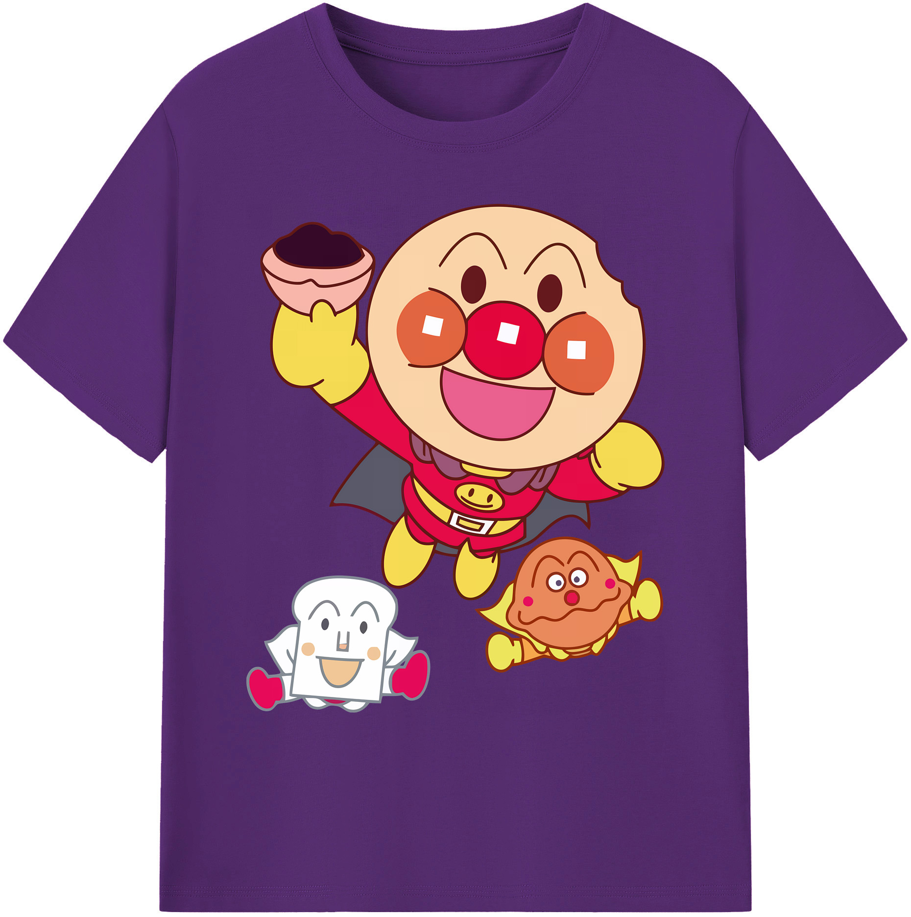 （画像用） アンパンマン Anpanman 綿100％ メンズ半袖Tシャツ｜肌触りやわらか＆通気性