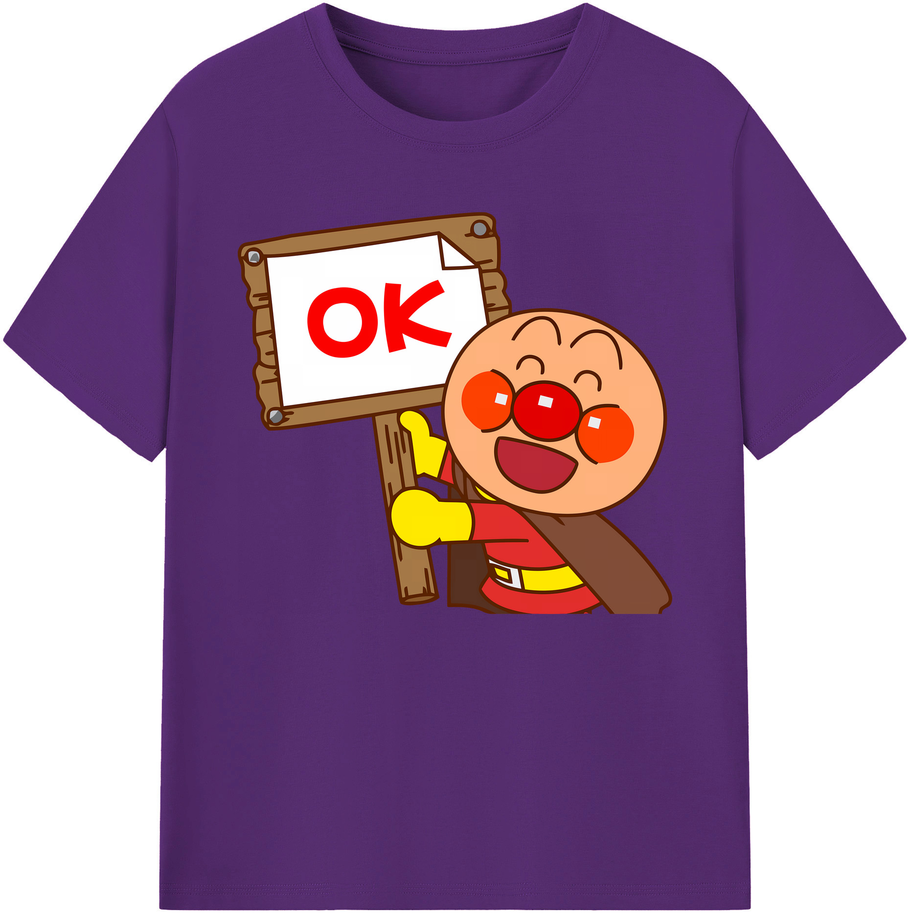 （画像用） アンパンマン Anpanman 綿100％ メンズ半袖Tシャツ｜肌触りやわらか＆通気性