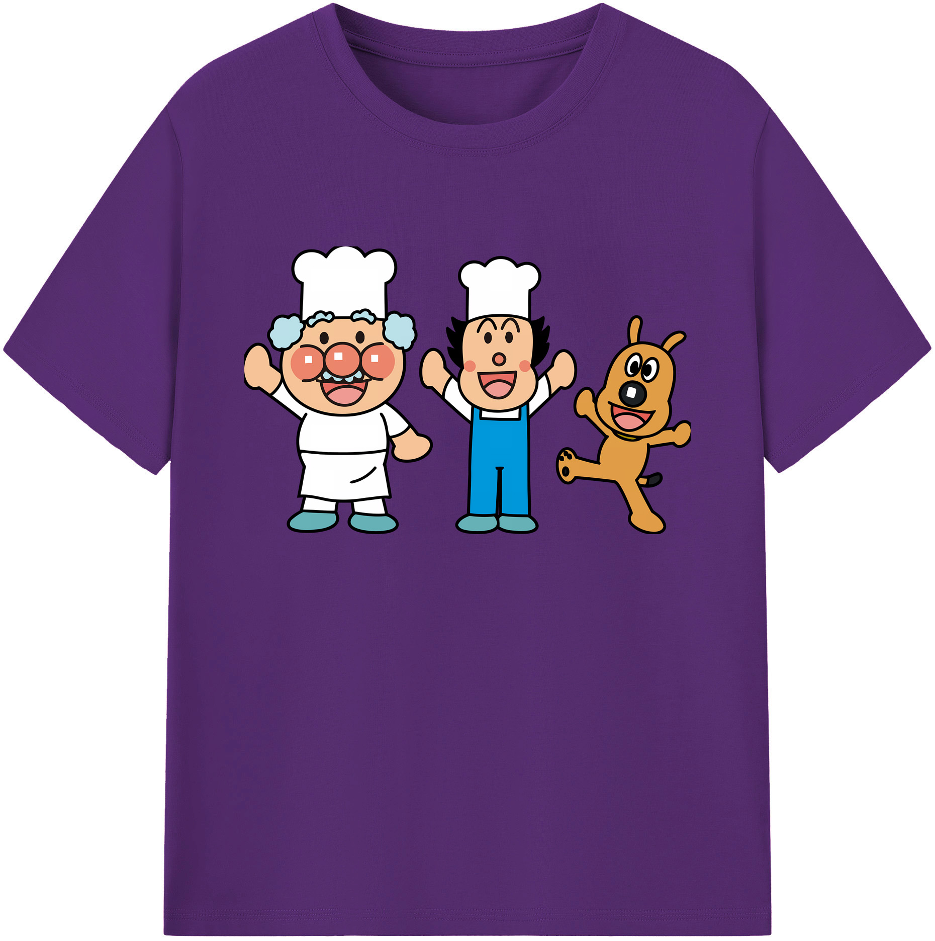 （画像用） アンパンマン Anpanman 綿100％ メンズ半袖Tシャツ｜肌触りやわらか＆通気性