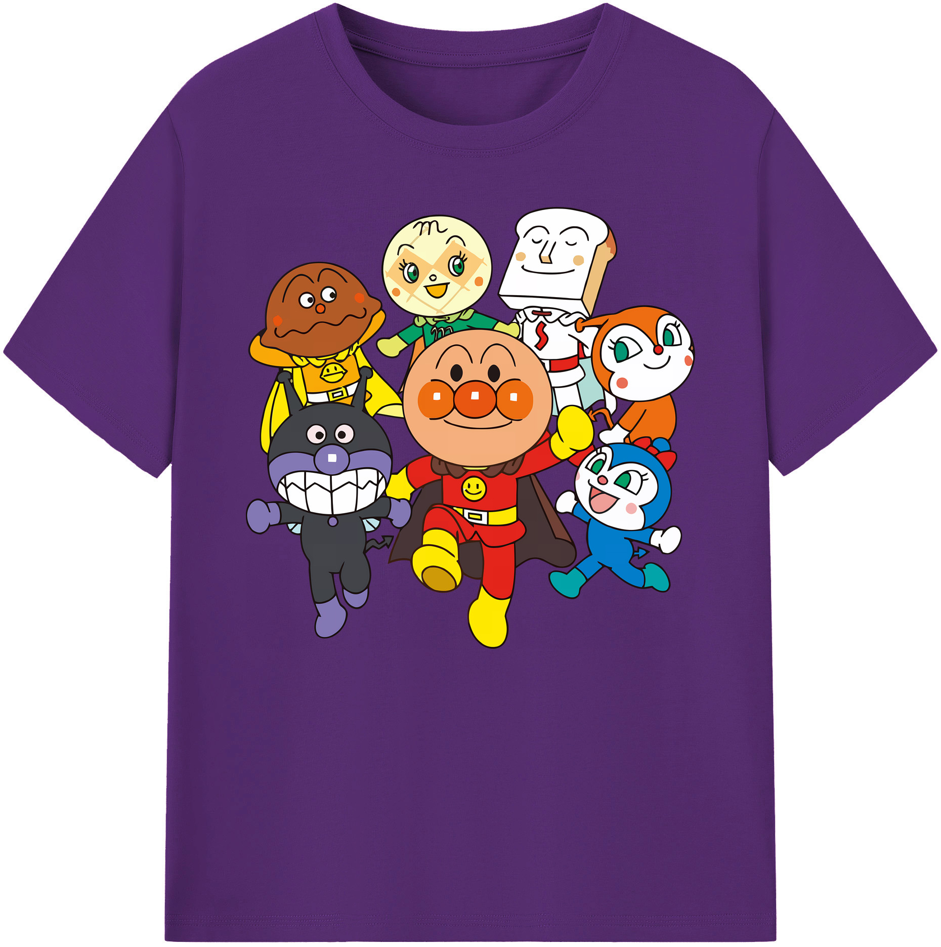 （画像用） アンパンマン Anpanman 綿100％ メンズ半袖Tシャツ｜肌触りやわらか＆通気性