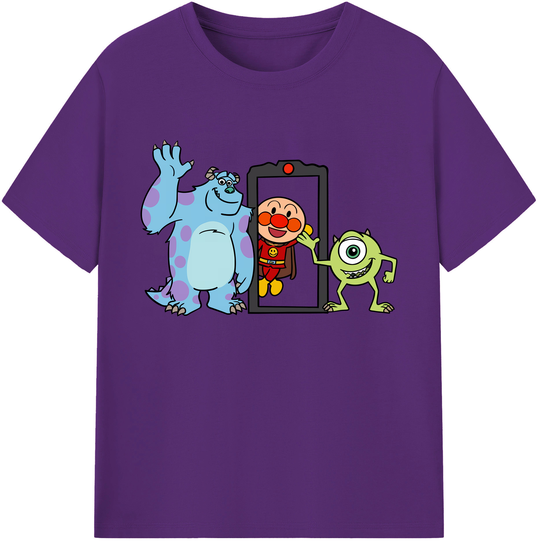 （画像用） アンパンマン Anpanman 綿100％ メンズ半袖Tシャツ｜肌触りやわらか＆通気性