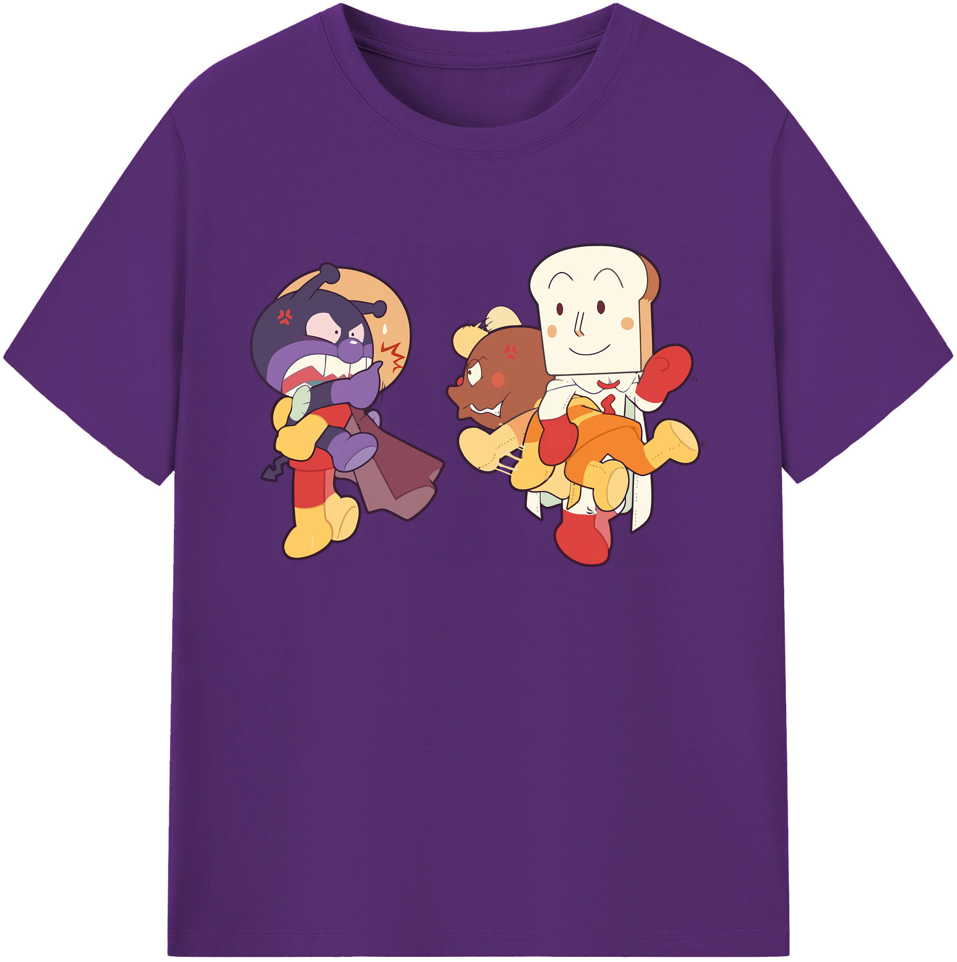 （画像用） アンパンマン Anpanman 綿100％ メンズ半袖Tシャツ｜肌触りやわらか＆通気性