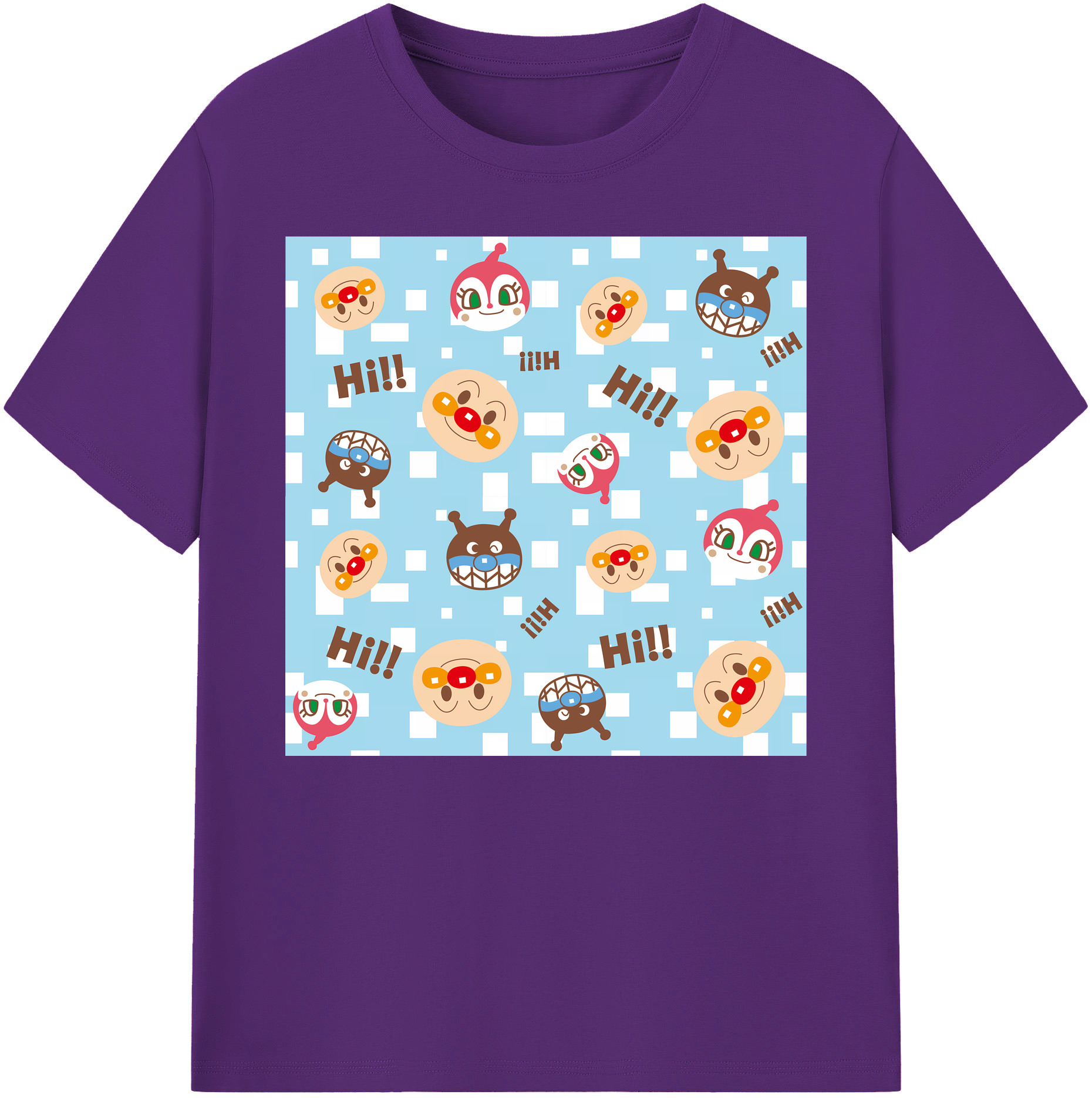 （画像用） アンパンマン Anpanman 綿100％ メンズ半袖Tシャツ｜肌触りやわらか＆通気性