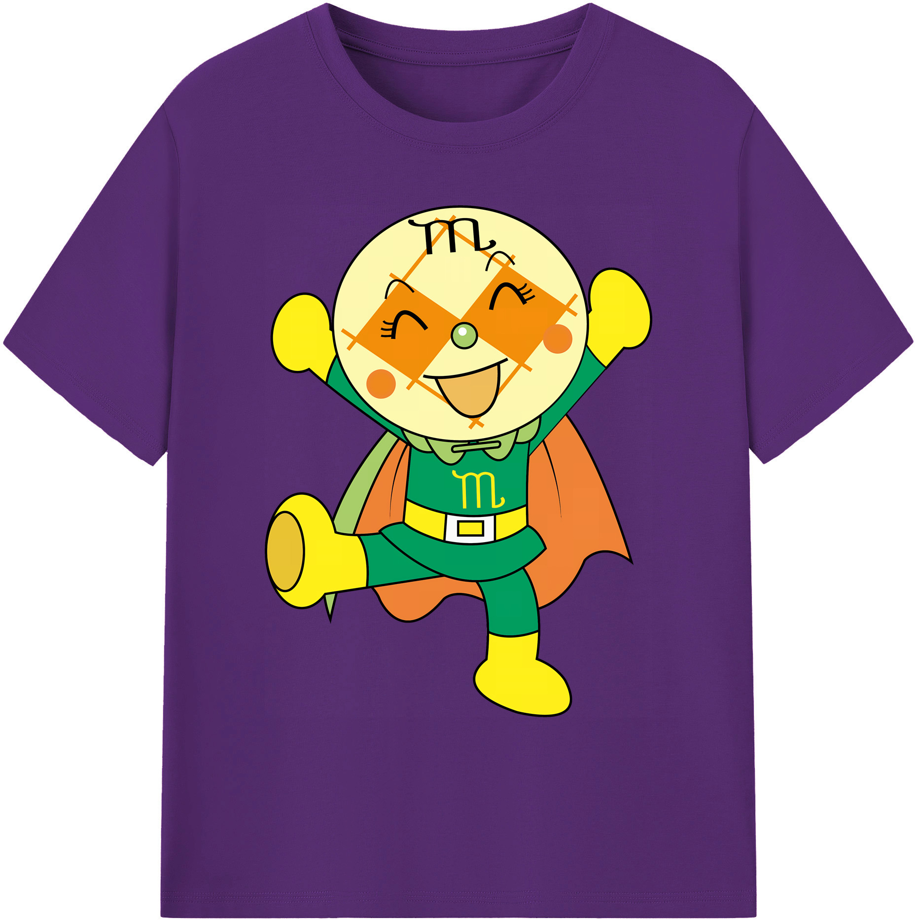 （画像用） アンパンマン Anpanman 綿100％ メンズ半袖Tシャツ｜肌触りやわらか＆通気性