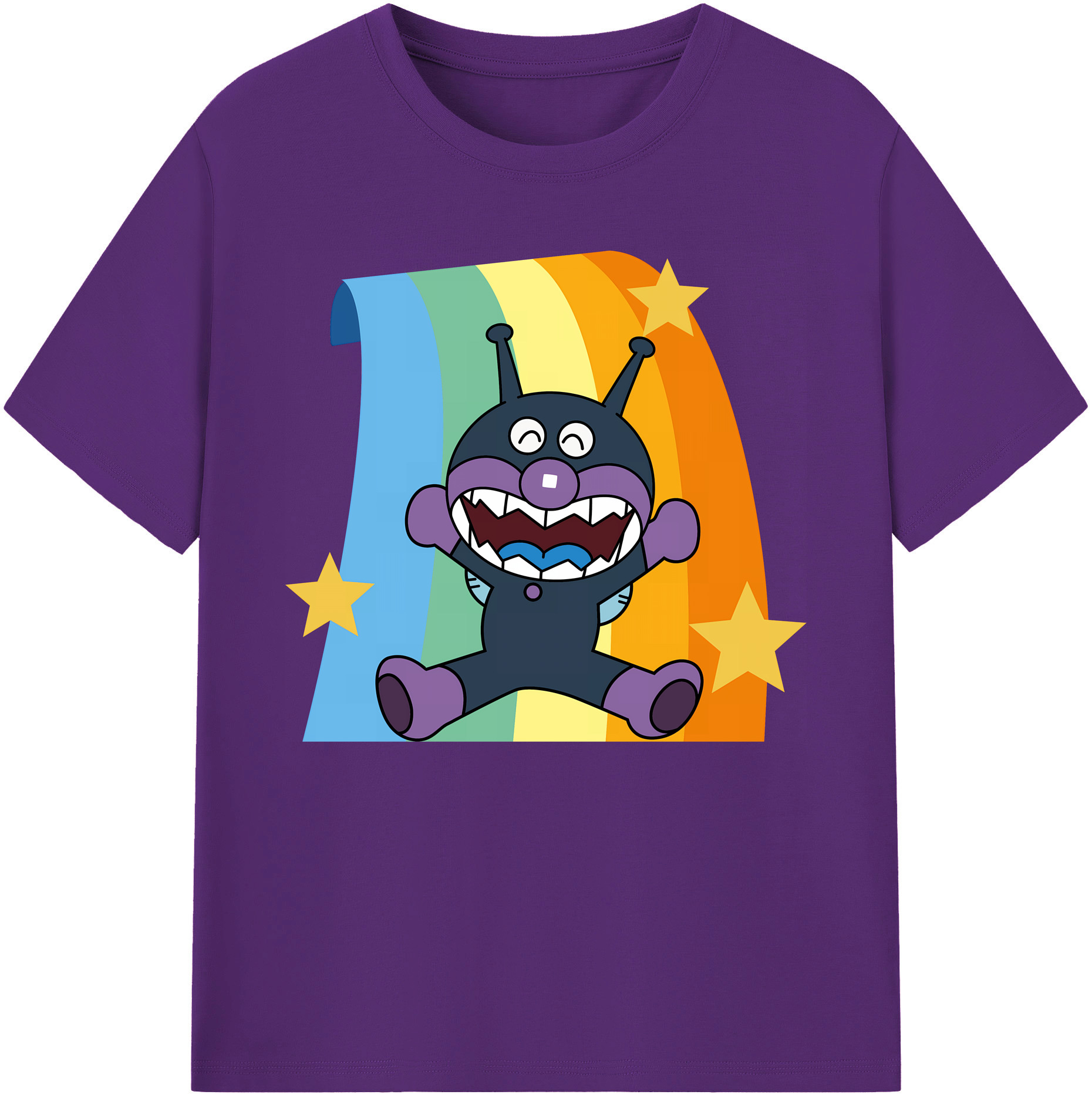 （画像用） アンパンマン Anpanman 綿100％ メンズ半袖Tシャツ｜肌触りやわらか＆通気性
