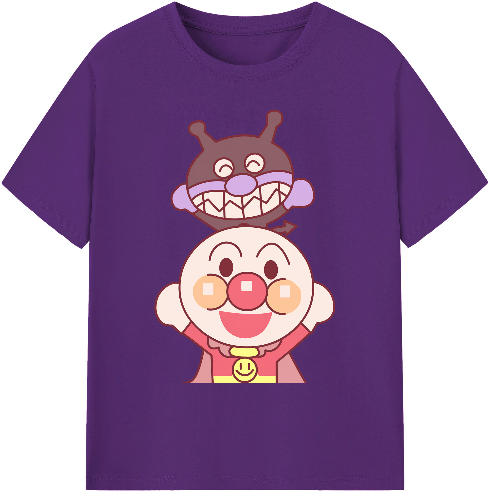 （画像用） アンパンマン Anpanman 綿100％ メンズ半袖Tシャツ｜肌触りやわらか＆通気性