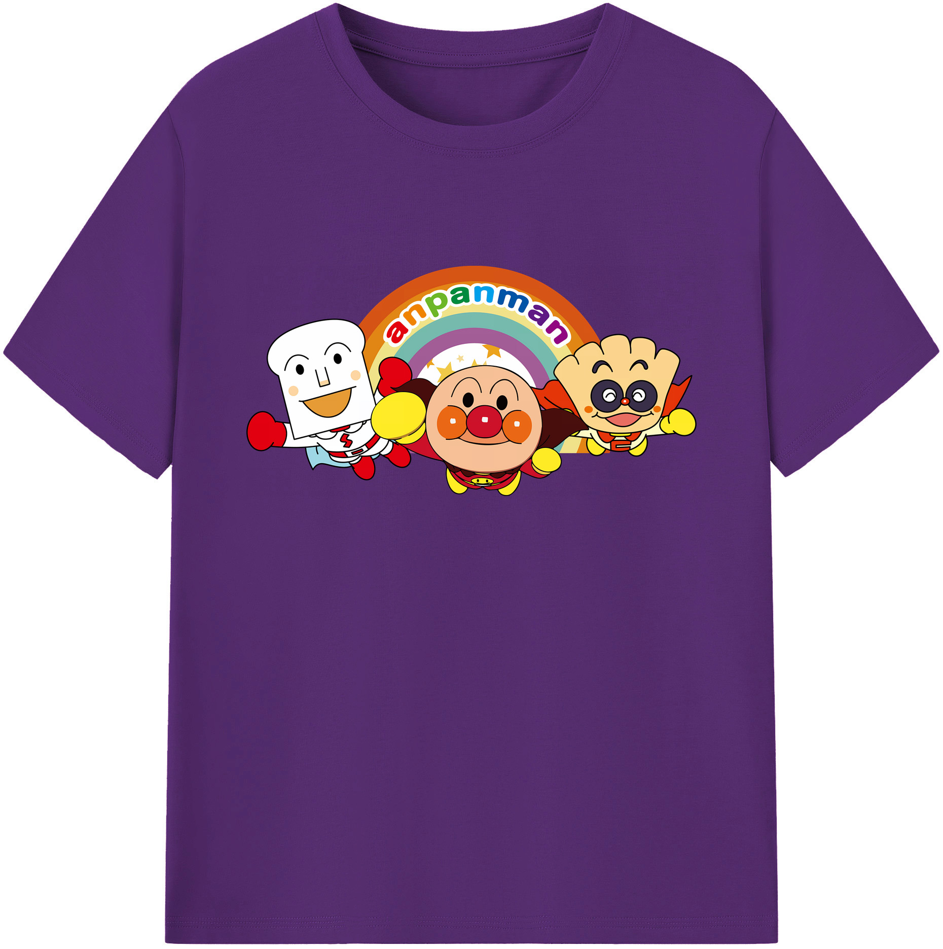 （画像用） アンパンマン Anpanman 綿100％ メンズ半袖Tシャツ｜肌触りやわらか＆通気性