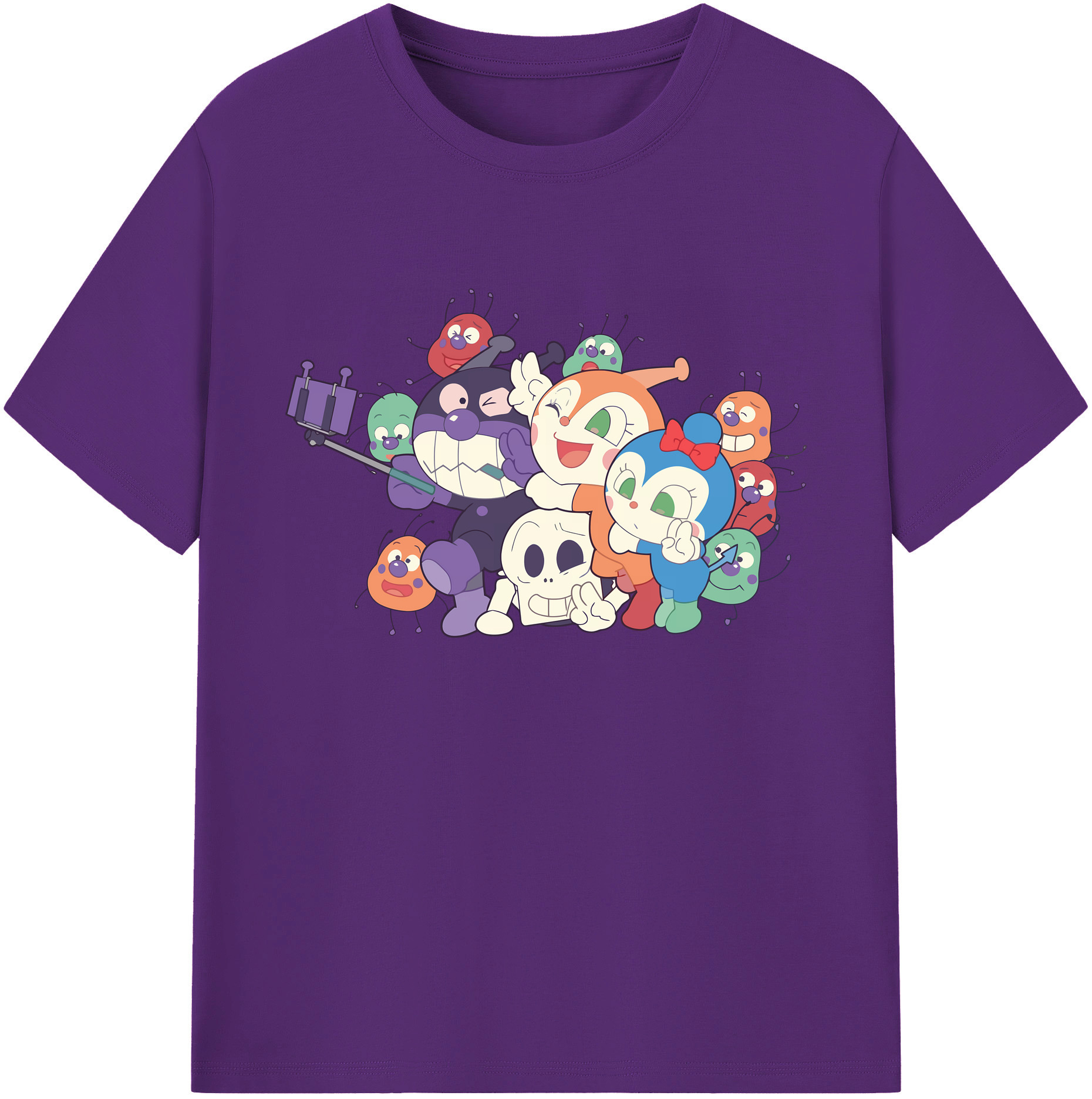 （画像用） アンパンマン Anpanman 綿100％ メンズ半袖Tシャツ｜肌触りやわらか＆通気性