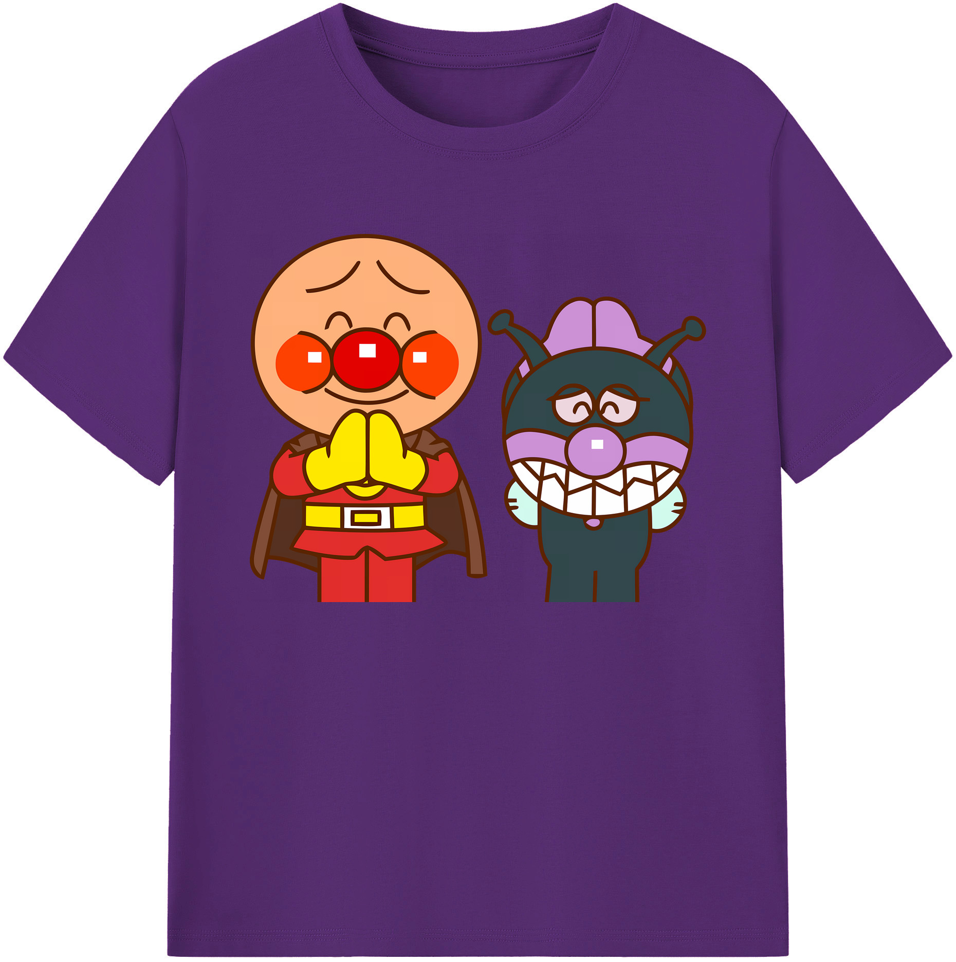 （画像用） アンパンマン Anpanman 綿100％ メンズ半袖Tシャツ｜肌触りやわらか＆通気性
