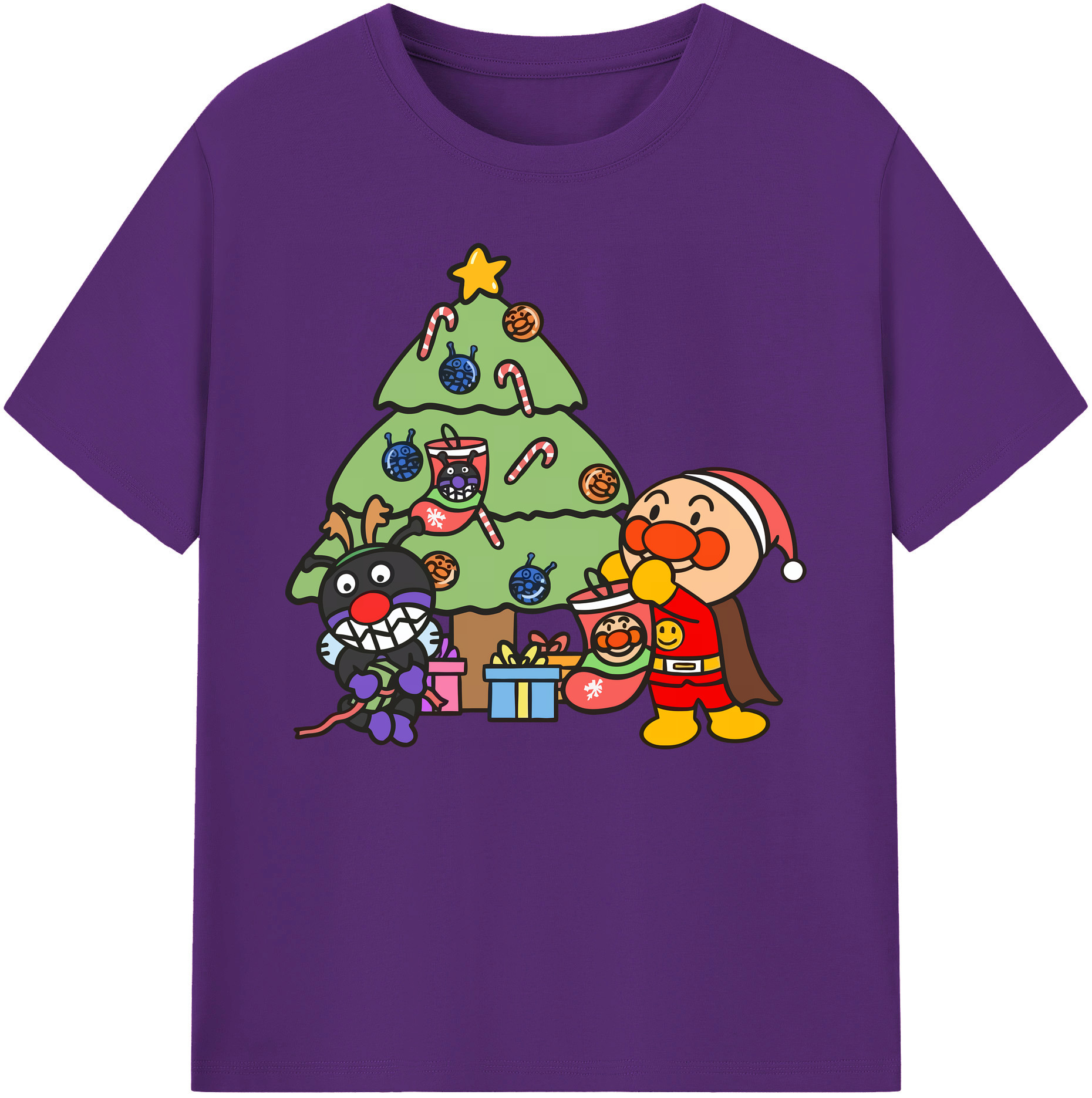 （画像用） アンパンマン Anpanman 綿100％ メンズ半袖Tシャツ｜肌触りやわらか＆通気性