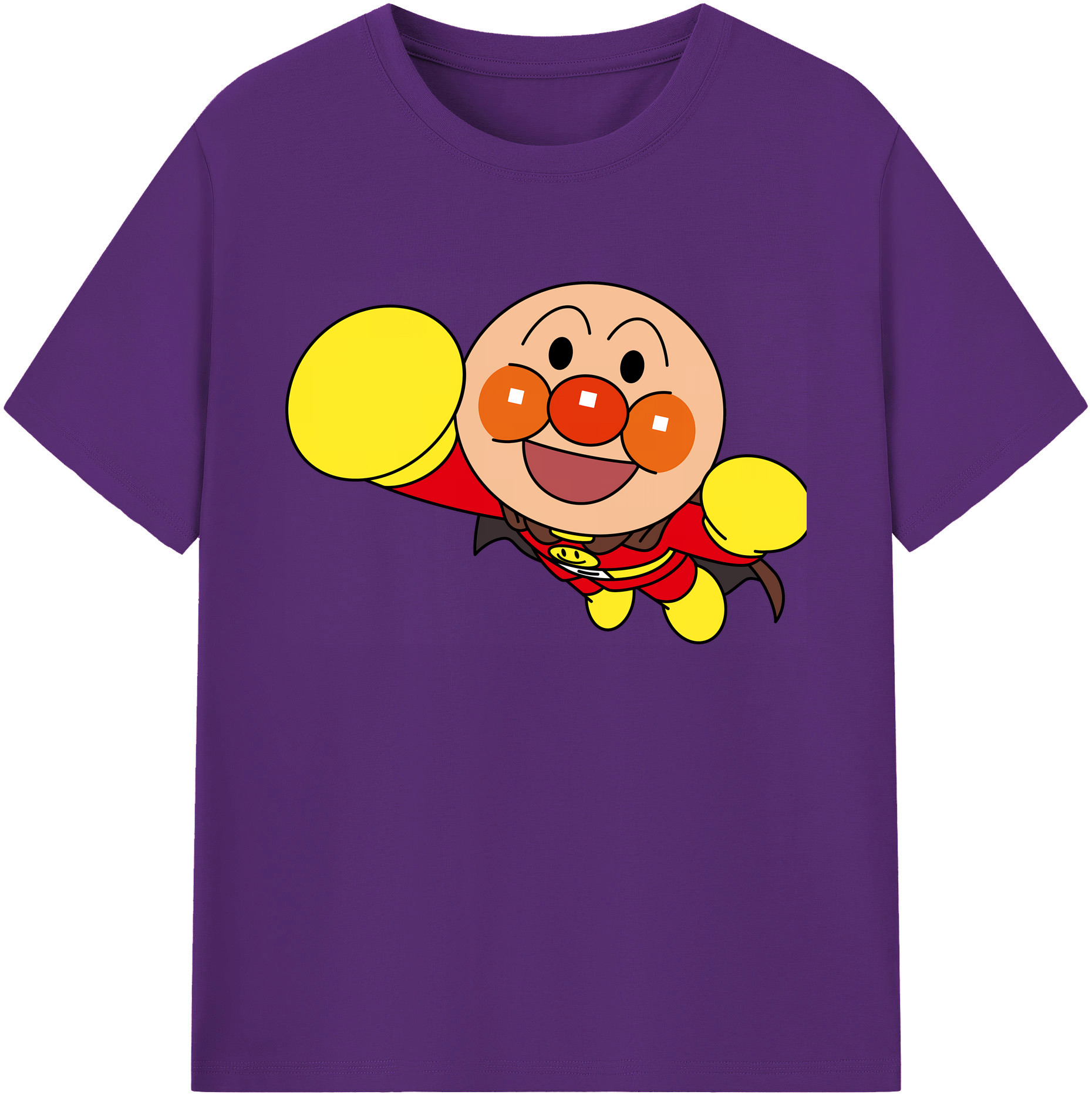 （画像用） アンパンマン Anpanman 綿100％ メンズ半袖Tシャツ｜肌触りやわらか＆通気性