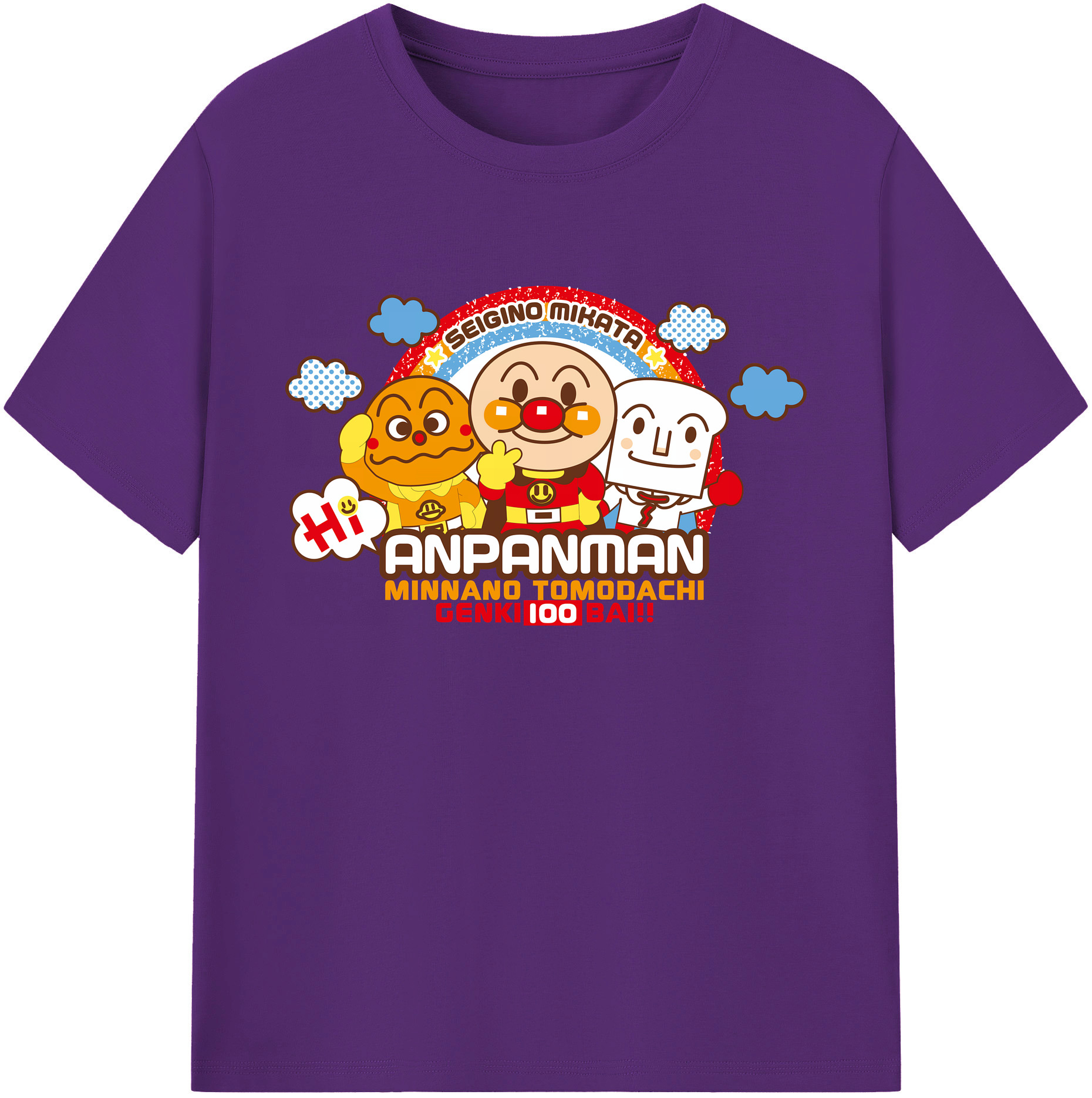 （画像用） アンパンマン Anpanman 綿100％ メンズ半袖Tシャツ｜肌触りやわらか＆通気性