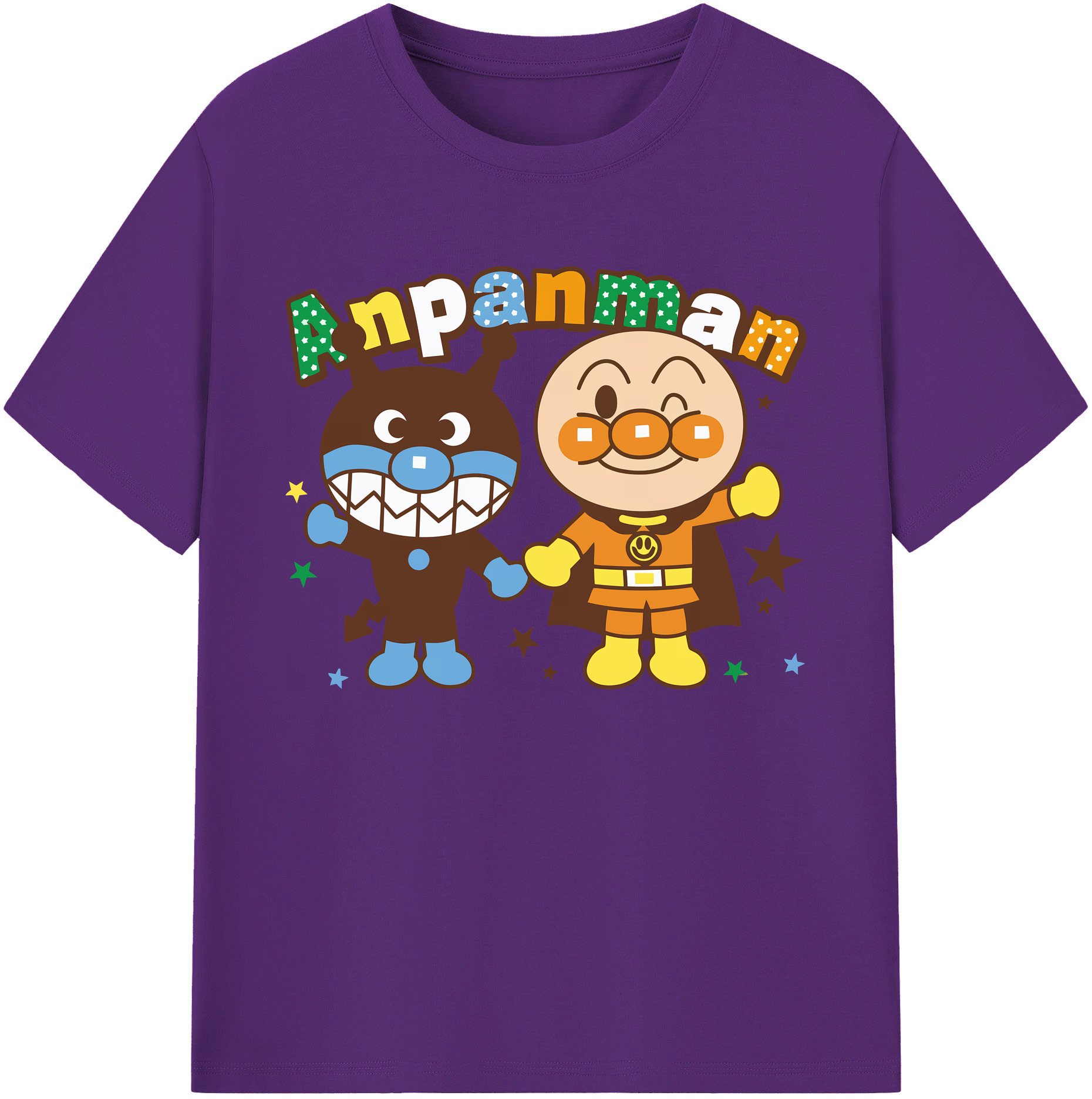 （画像用） アンパンマン Anpanman 綿100％ メンズ半袖Tシャツ｜肌触りやわらか＆通気性