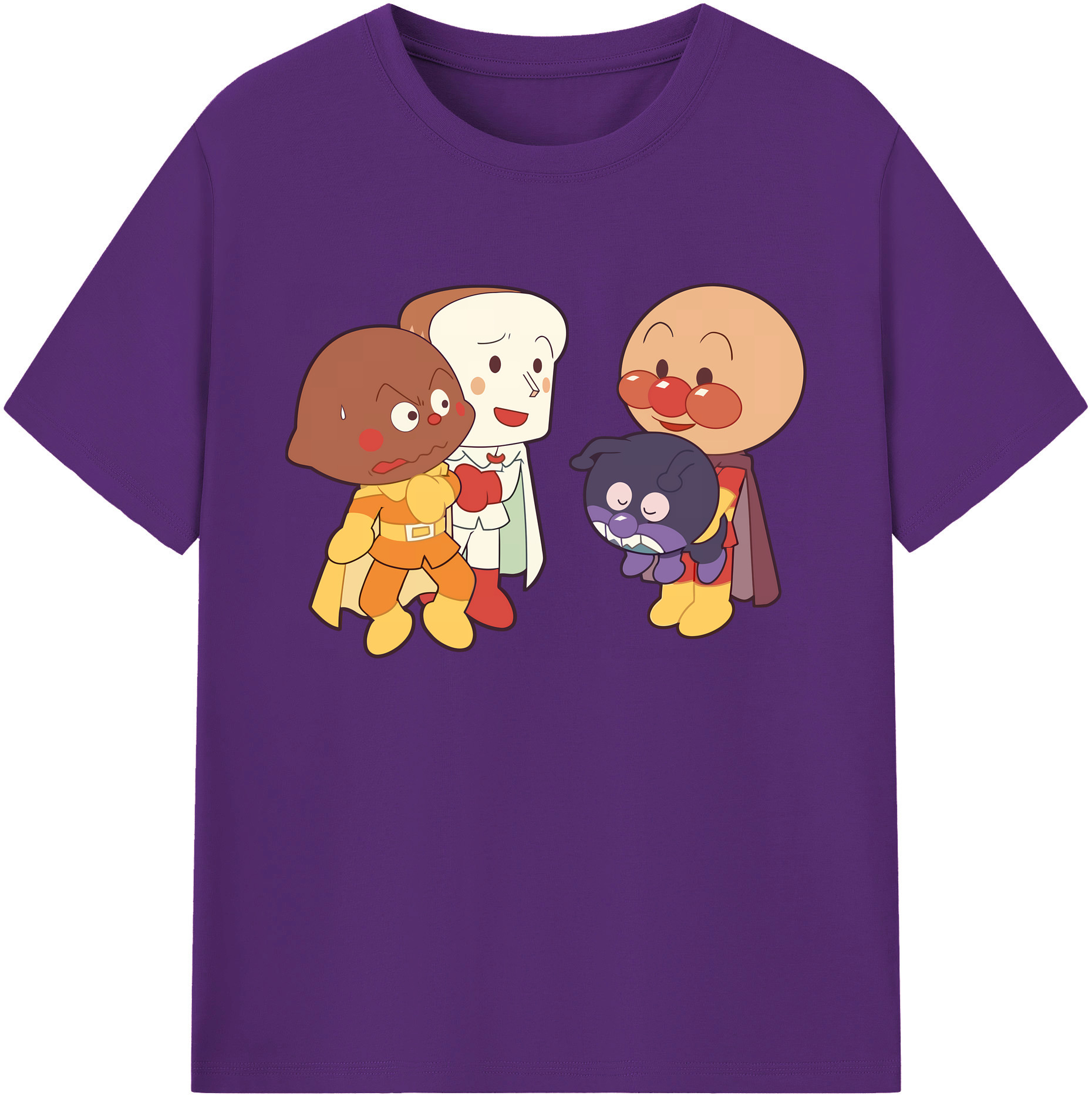 （画像用） アンパンマン Anpanman 綿100％ メンズ半袖Tシャツ｜肌触りやわらか＆通気性