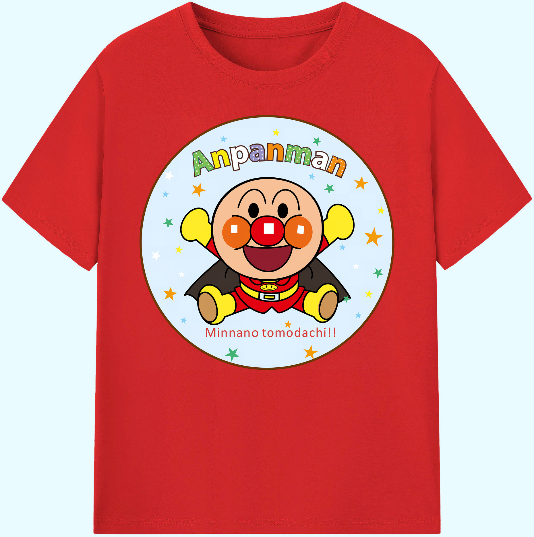 （画像用） アンパンマン Anpanman 綿100％ メンズ半袖Tシャツ｜肌触りやわらか＆通気性