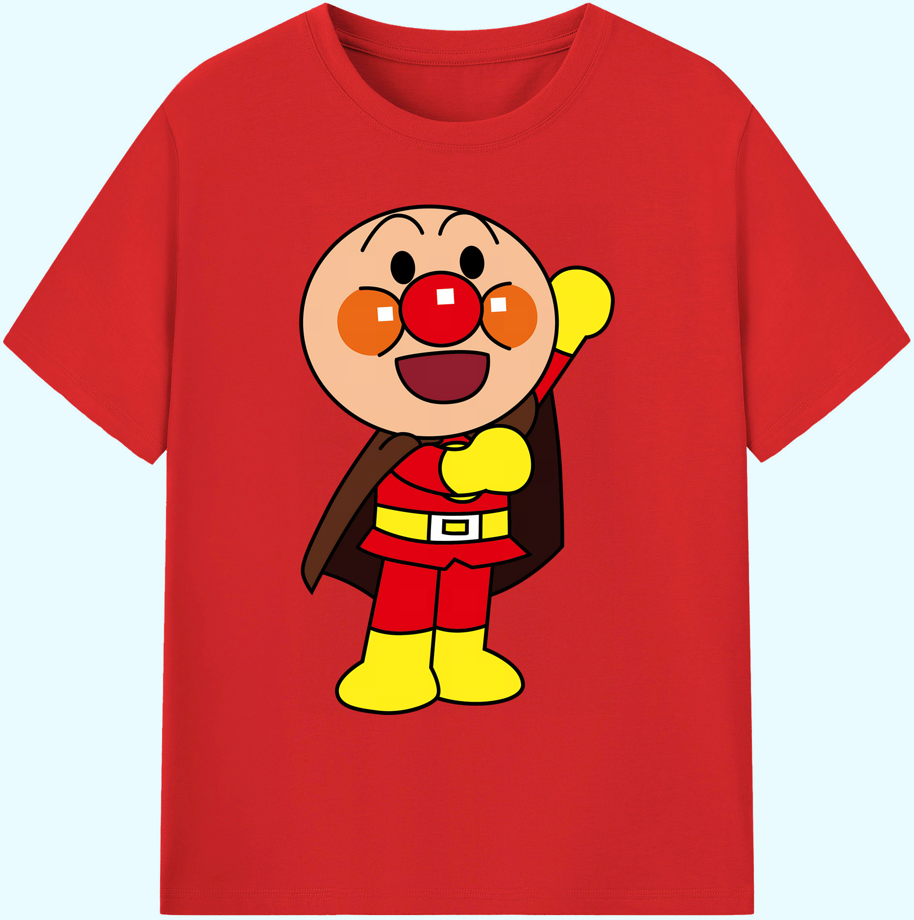 （画像用） アンパンマン Anpanman 綿100％ メンズ半袖Tシャツ｜肌触りやわらか＆通気性