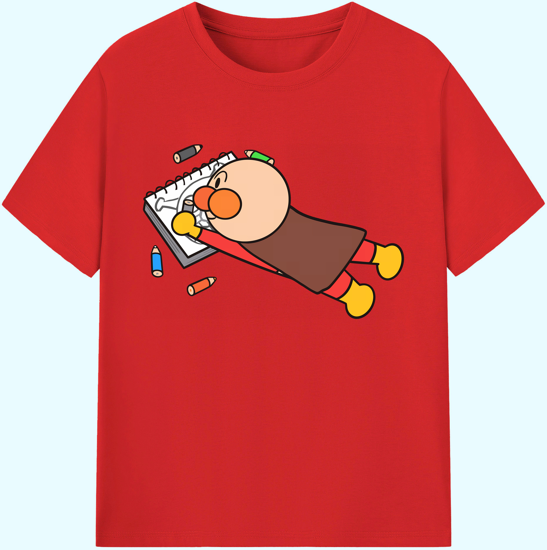 （画像用） アンパンマン Anpanman 綿100％ メンズ半袖Tシャツ｜肌触りやわらか＆通気性