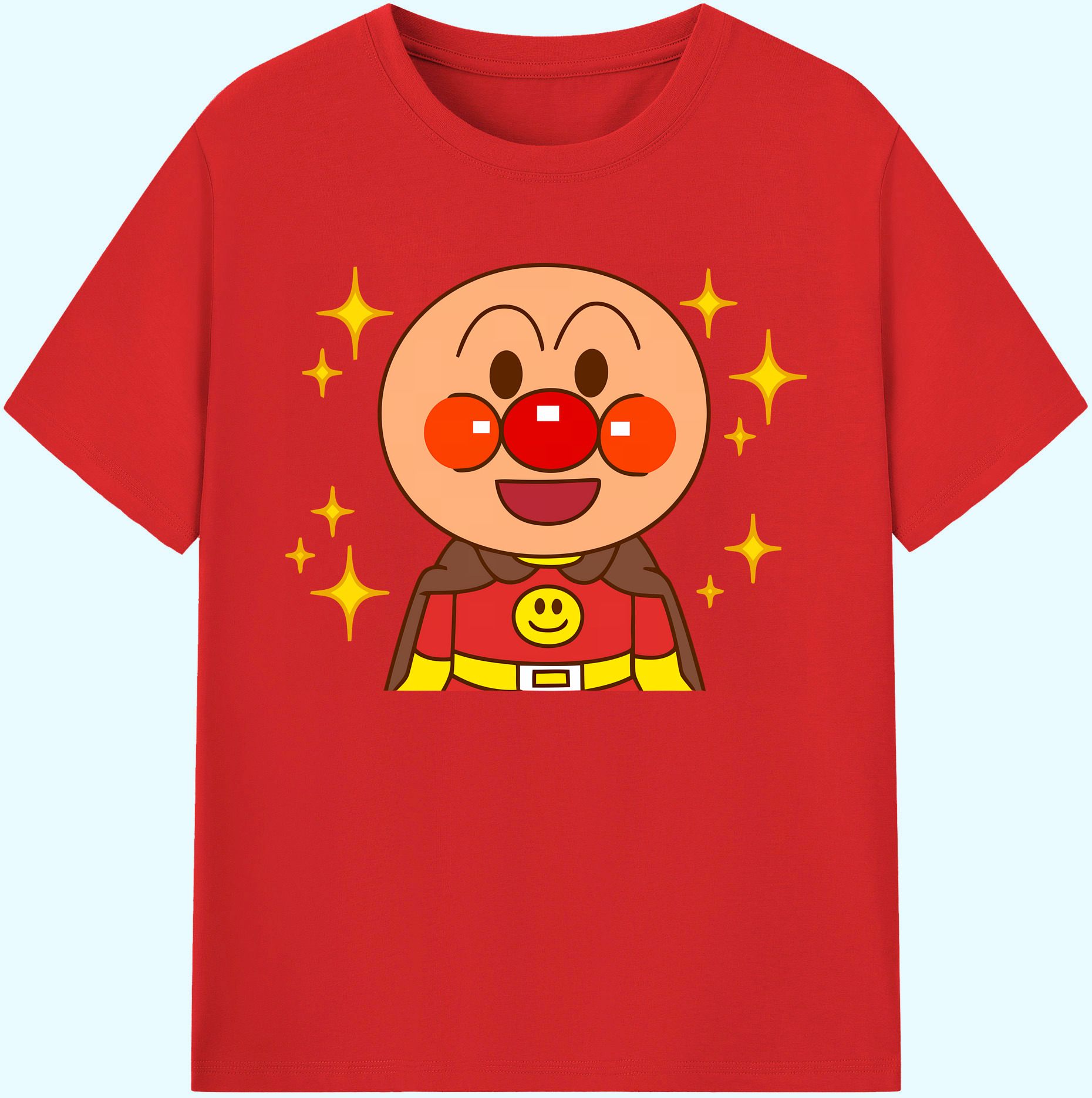 （画像用） アンパンマン Anpanman 綿100％ メンズ半袖Tシャツ｜肌触りやわらか＆通気性
