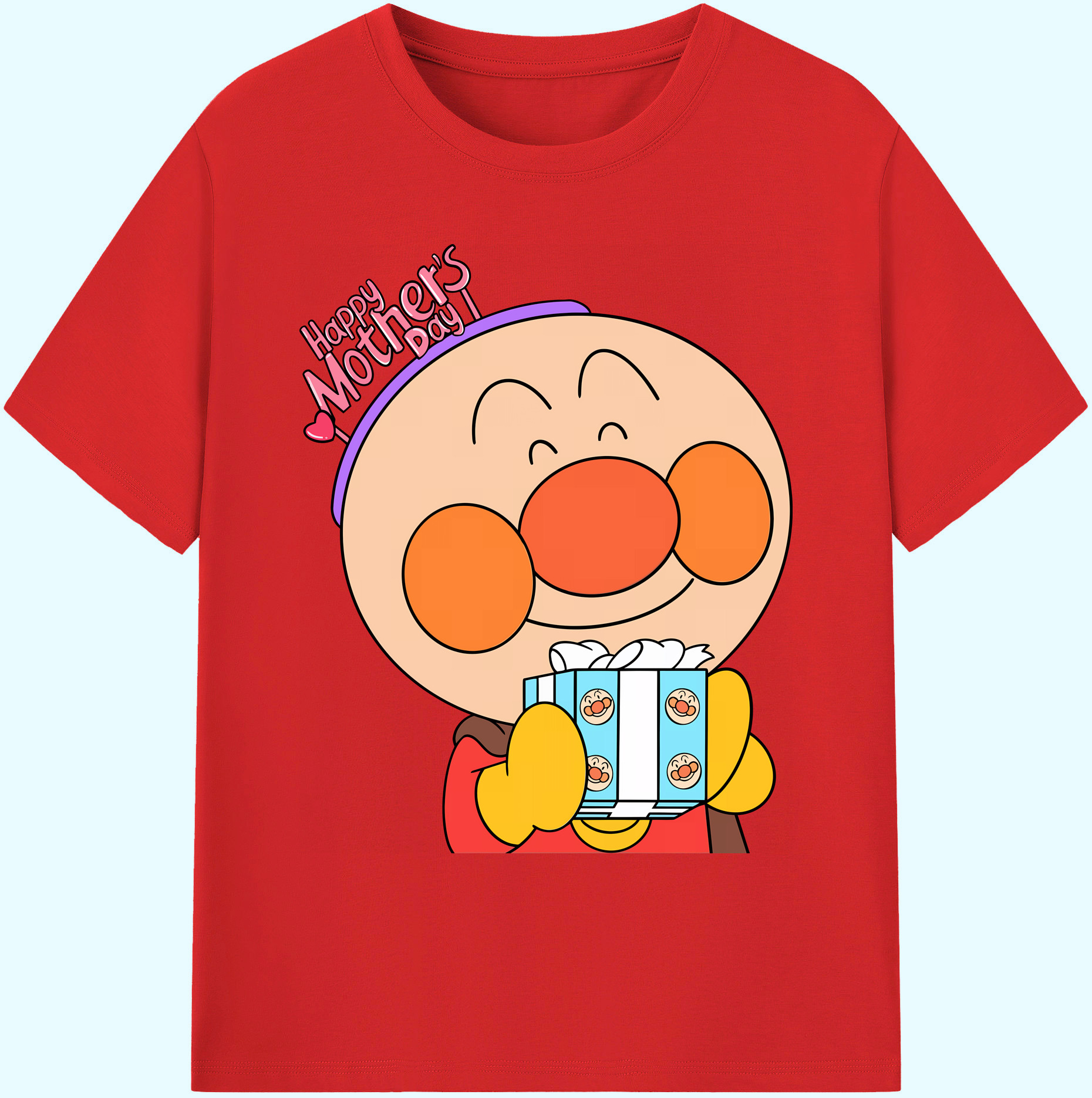 （画像用） アンパンマン Anpanman 綿100％ メンズ半袖Tシャツ｜肌触りやわらか＆通気性