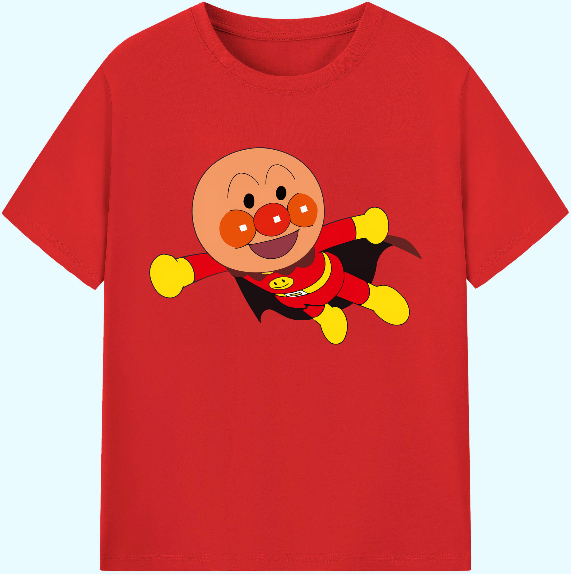 （画像用） アンパンマン Anpanman 綿100％ メンズ半袖Tシャツ｜肌触りやわらか＆通気性