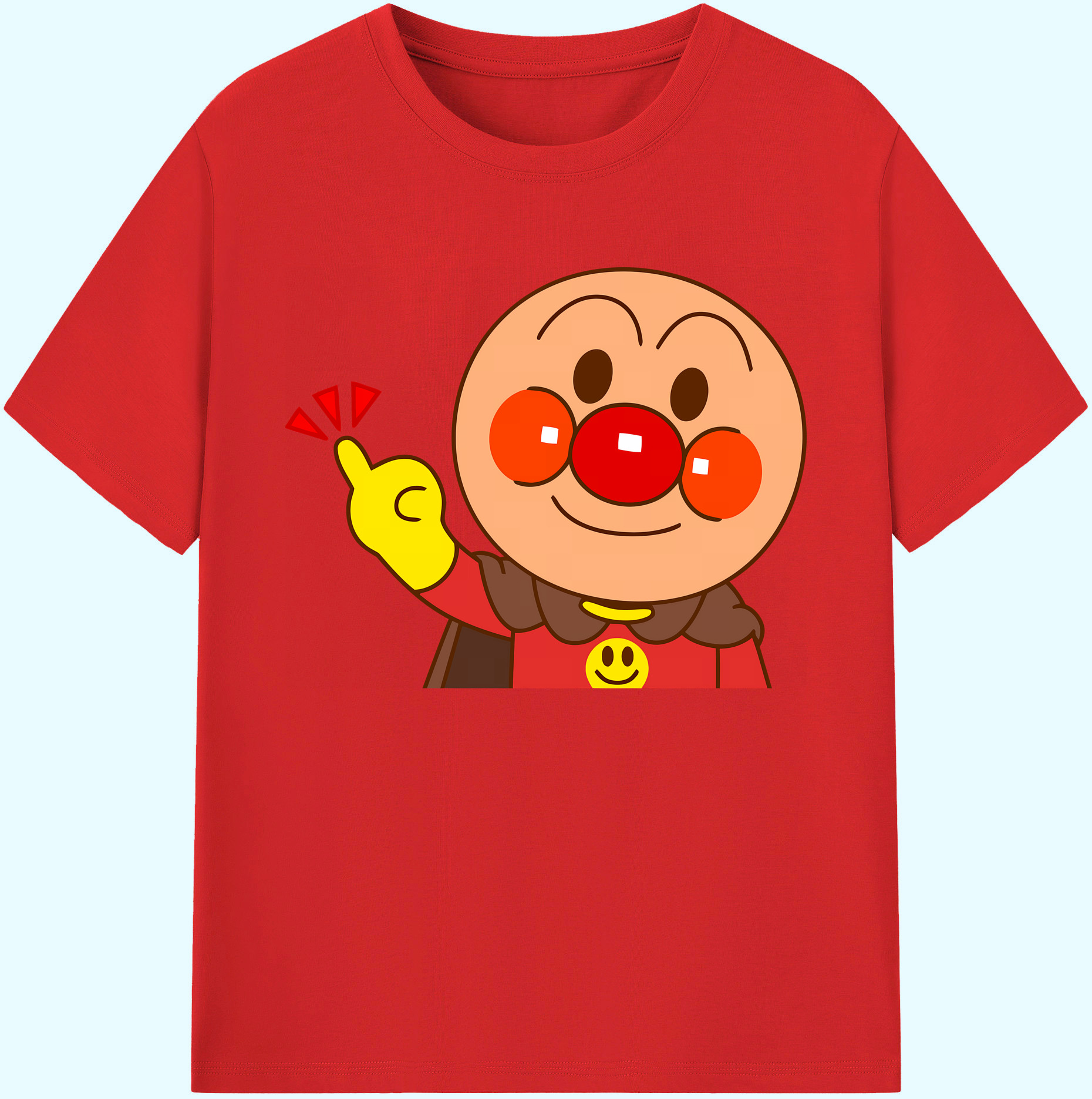 （画像用） アンパンマン Anpanman 綿100％ メンズ半袖Tシャツ｜肌触りやわらか＆通気性