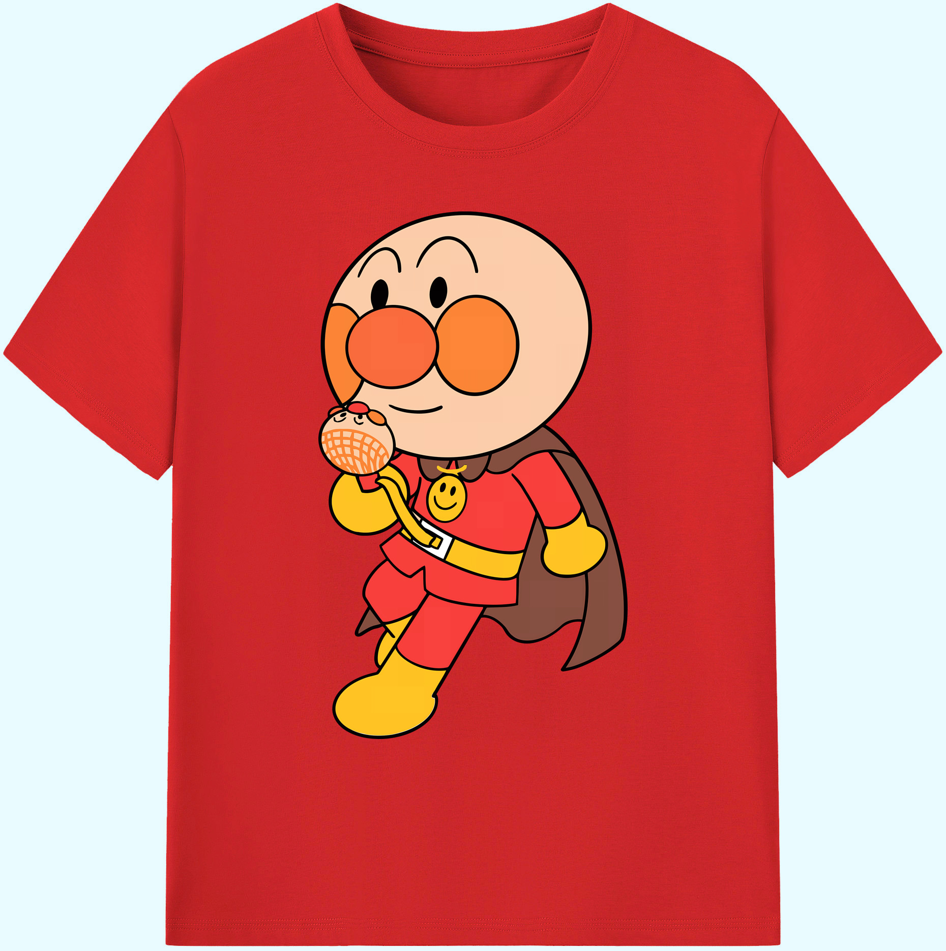 （画像用） アンパンマン Anpanman 綿100％ メンズ半袖Tシャツ｜肌触りやわらか＆通気性