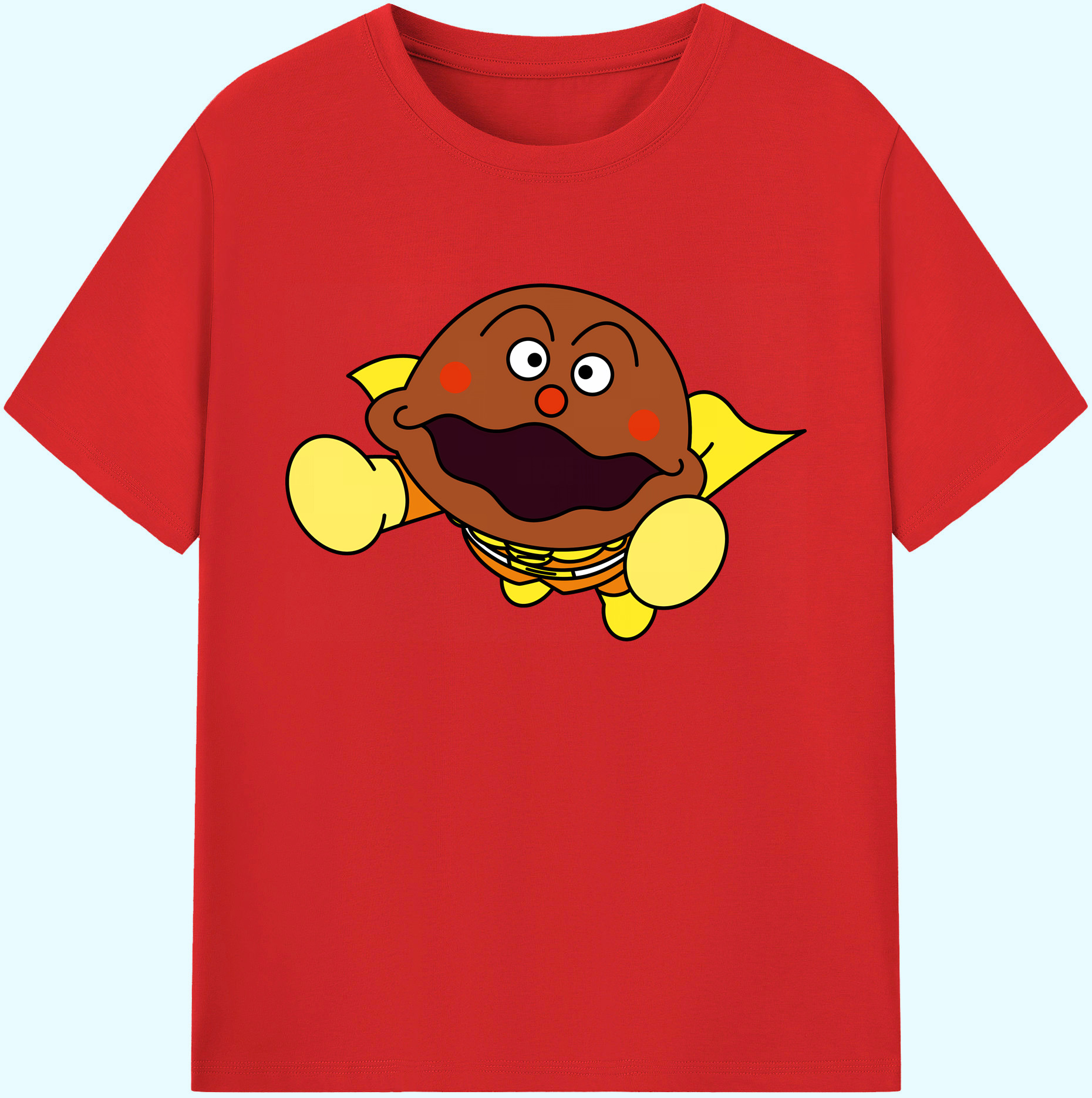 （画像用） アンパンマン Anpanman 綿100％ メンズ半袖Tシャツ｜肌触りやわらか＆通気性