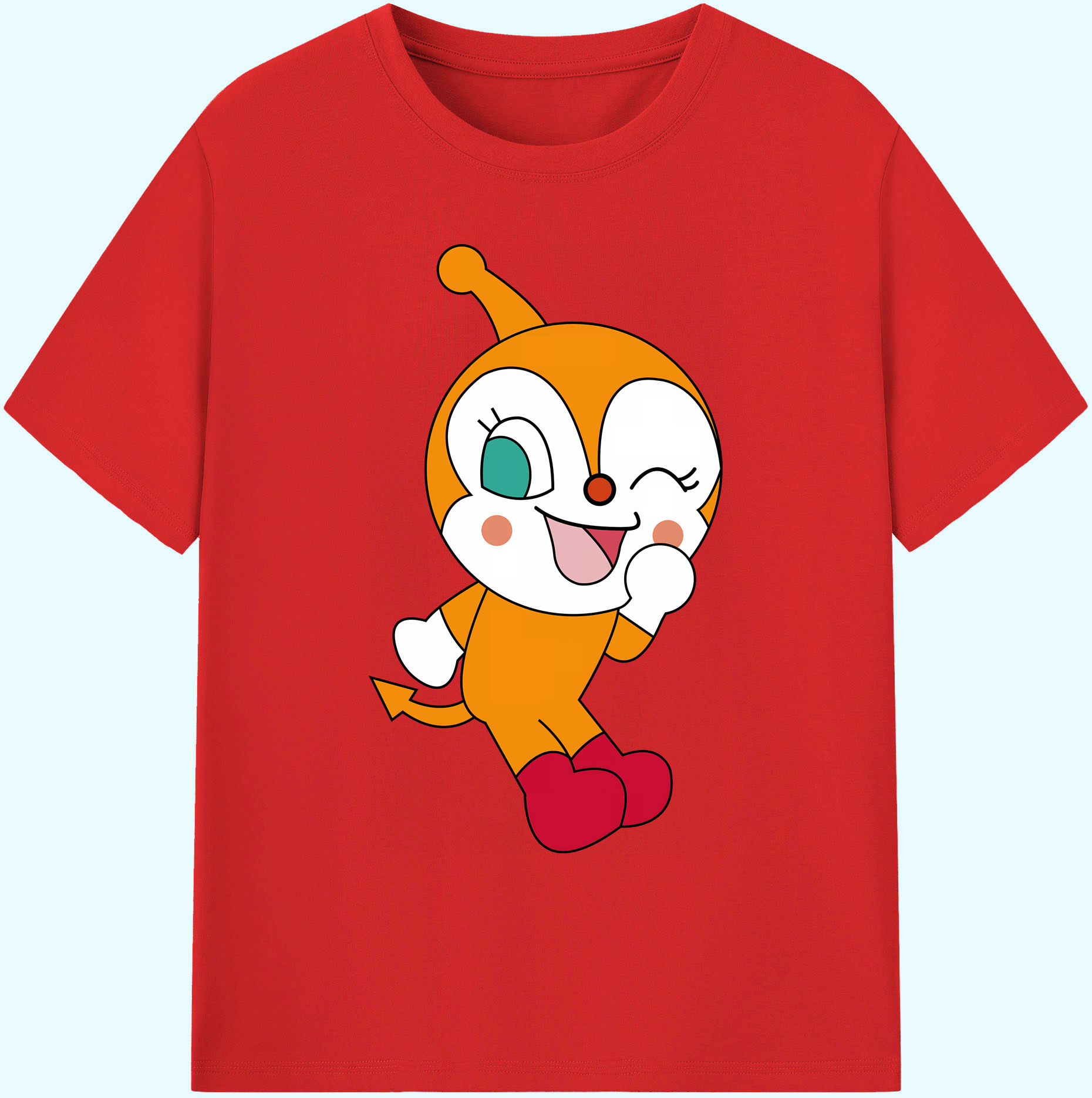 （画像用） アンパンマン Anpanman 綿100％ メンズ半袖Tシャツ｜肌触りやわらか＆通気性