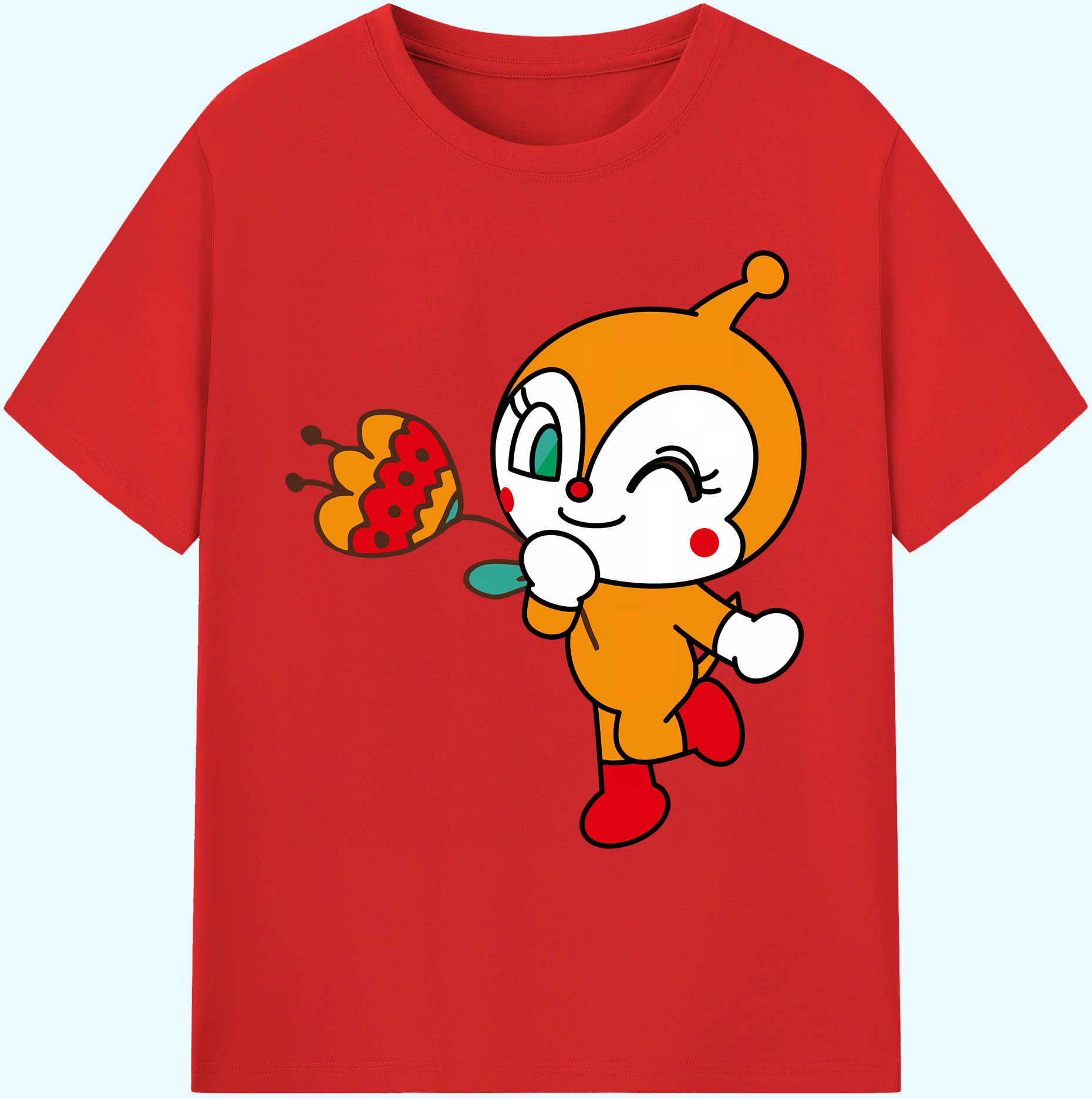 （画像用） アンパンマン Anpanman 綿100％ メンズ半袖Tシャツ｜肌触りやわらか＆通気性