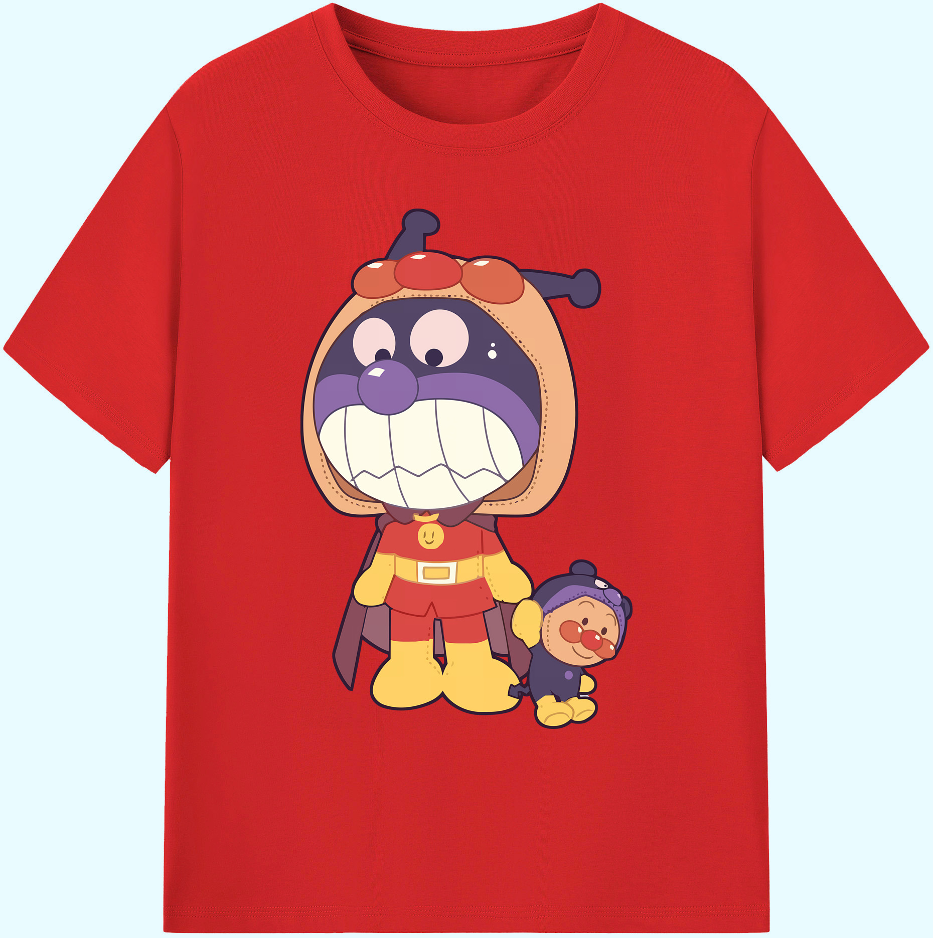 （画像用） アンパンマン Anpanman 綿100％ メンズ半袖Tシャツ｜肌触りやわらか＆通気性